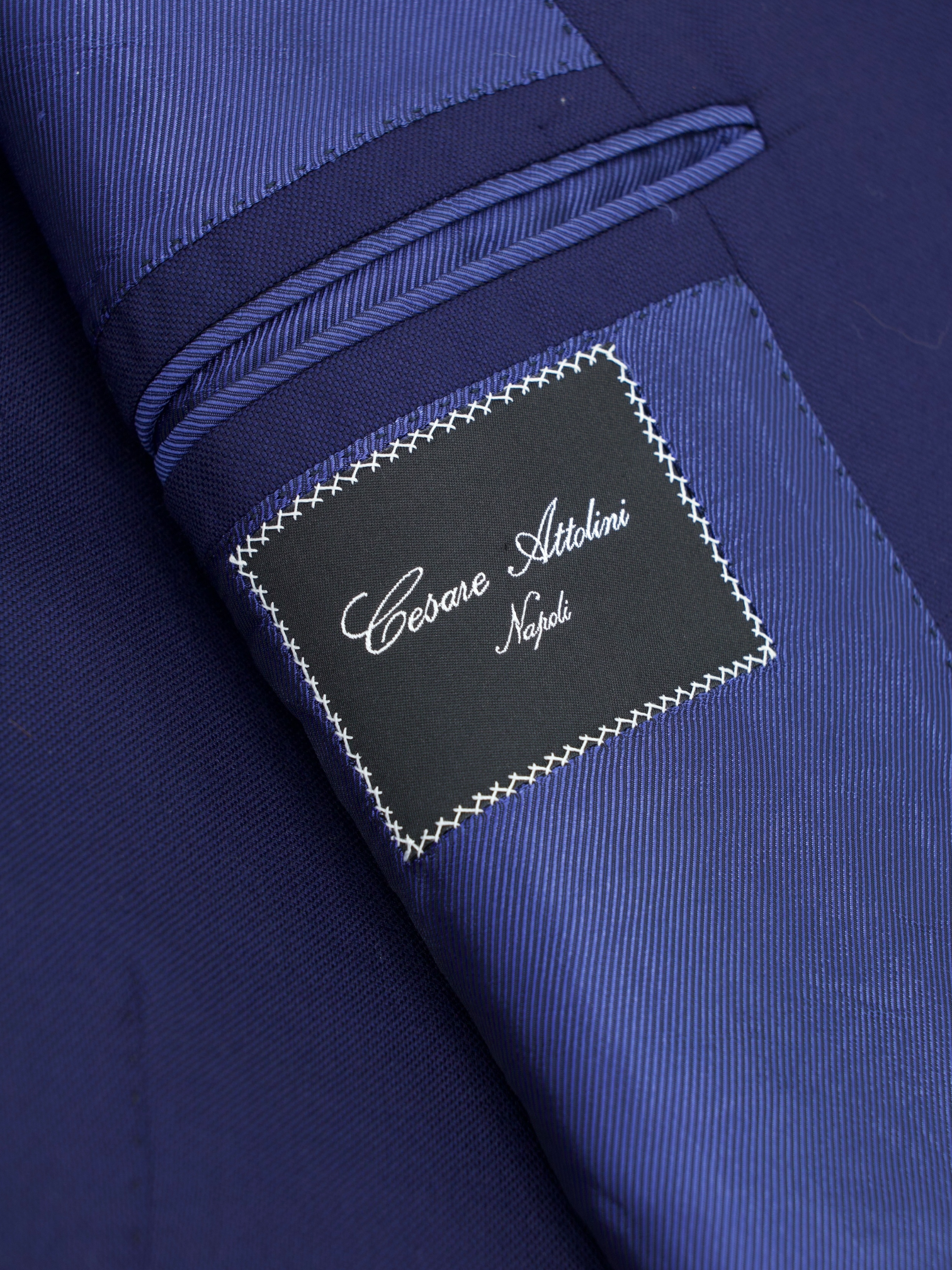 Cesare Attolini Dark Blue Wool & Cashmere Twill Blazer Jacket