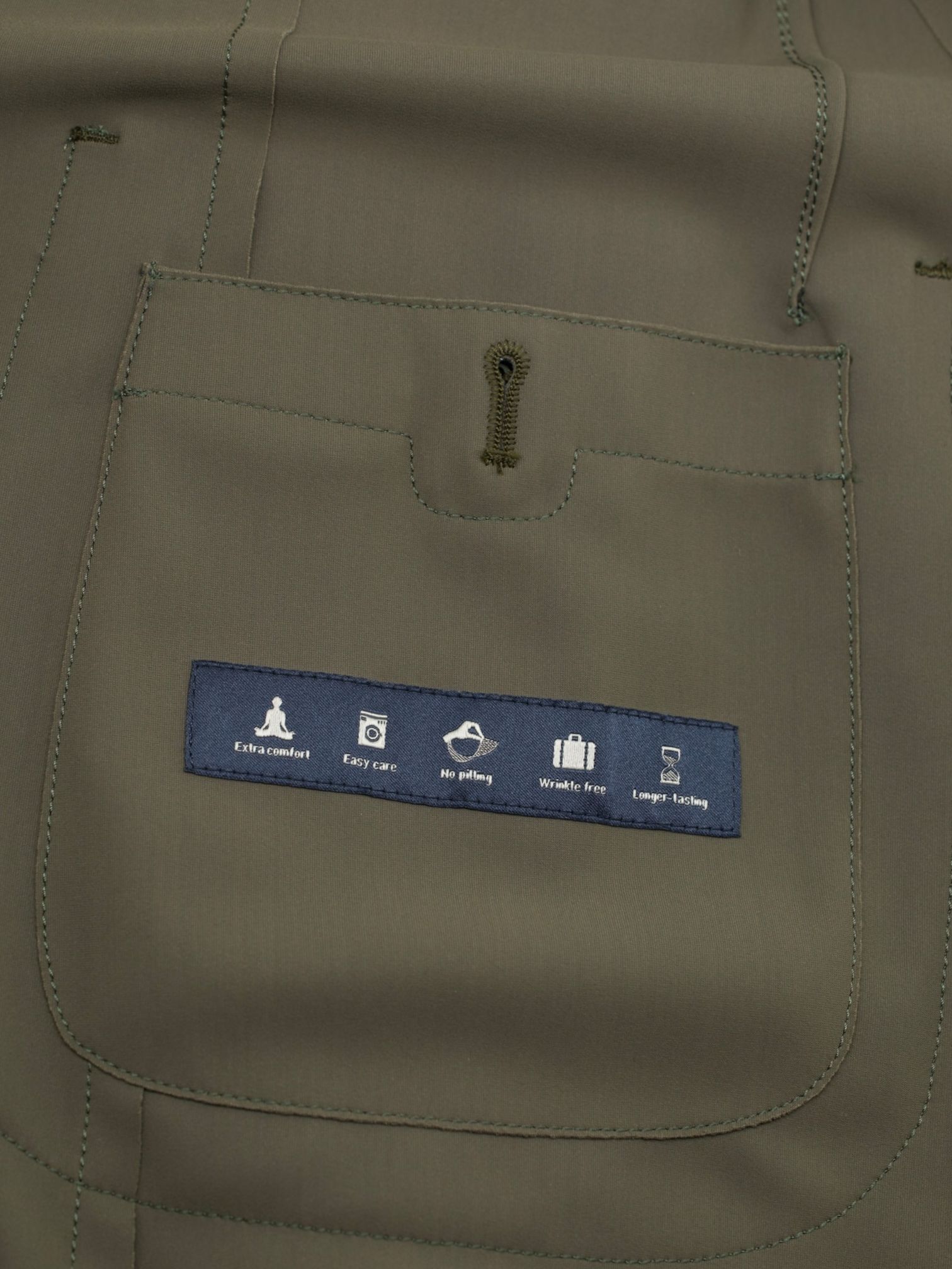 Herno Olive Green Stretch-Scuba Comfort Jacket