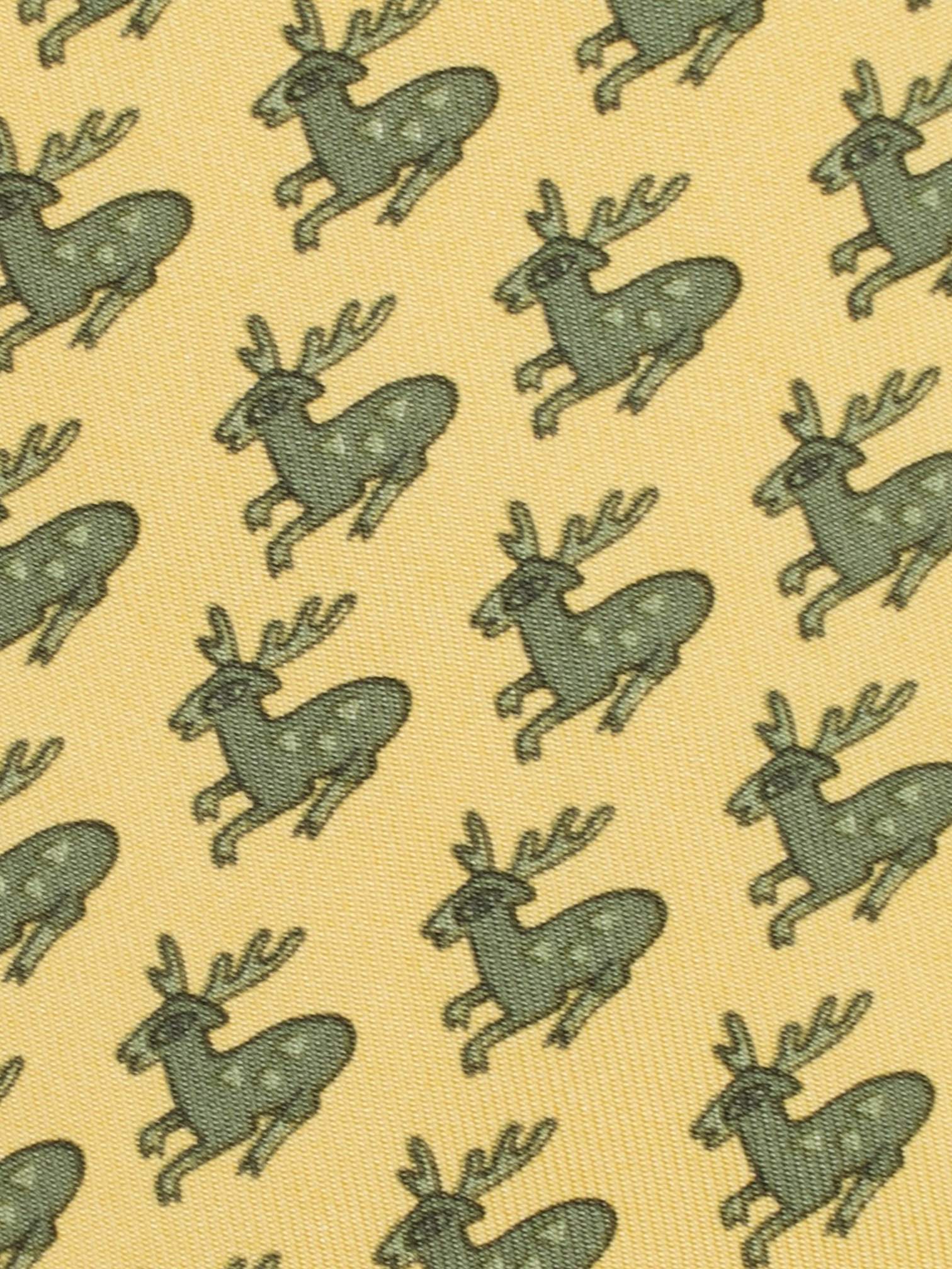Hermès Butter Yellow Silk Moose Pattern Tie