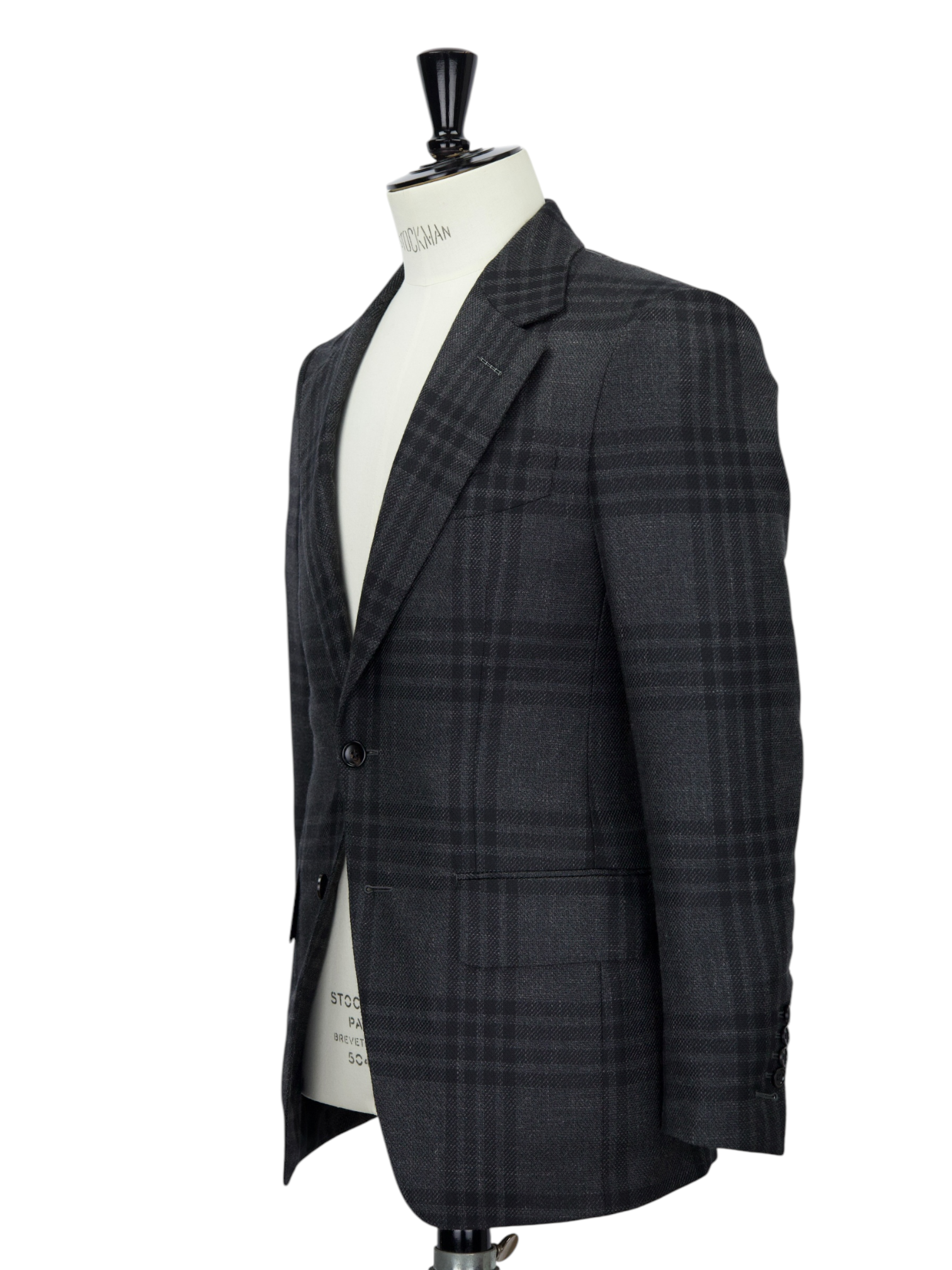 Tom Ford Dark Brown Wool, Silk & Linen Tartan Atticus Jacket