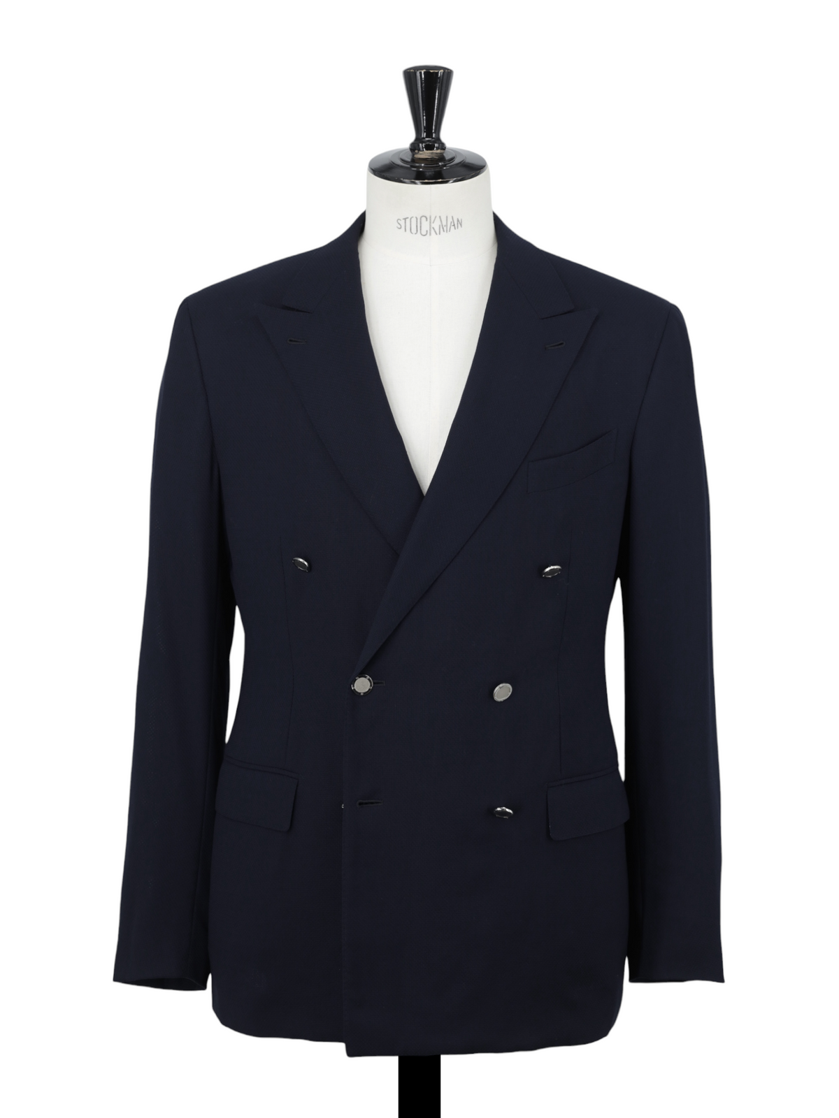 Ermenegildo Zegna Navy Double Breasted "Cool-Effect" Wool Milano Easy Jacket