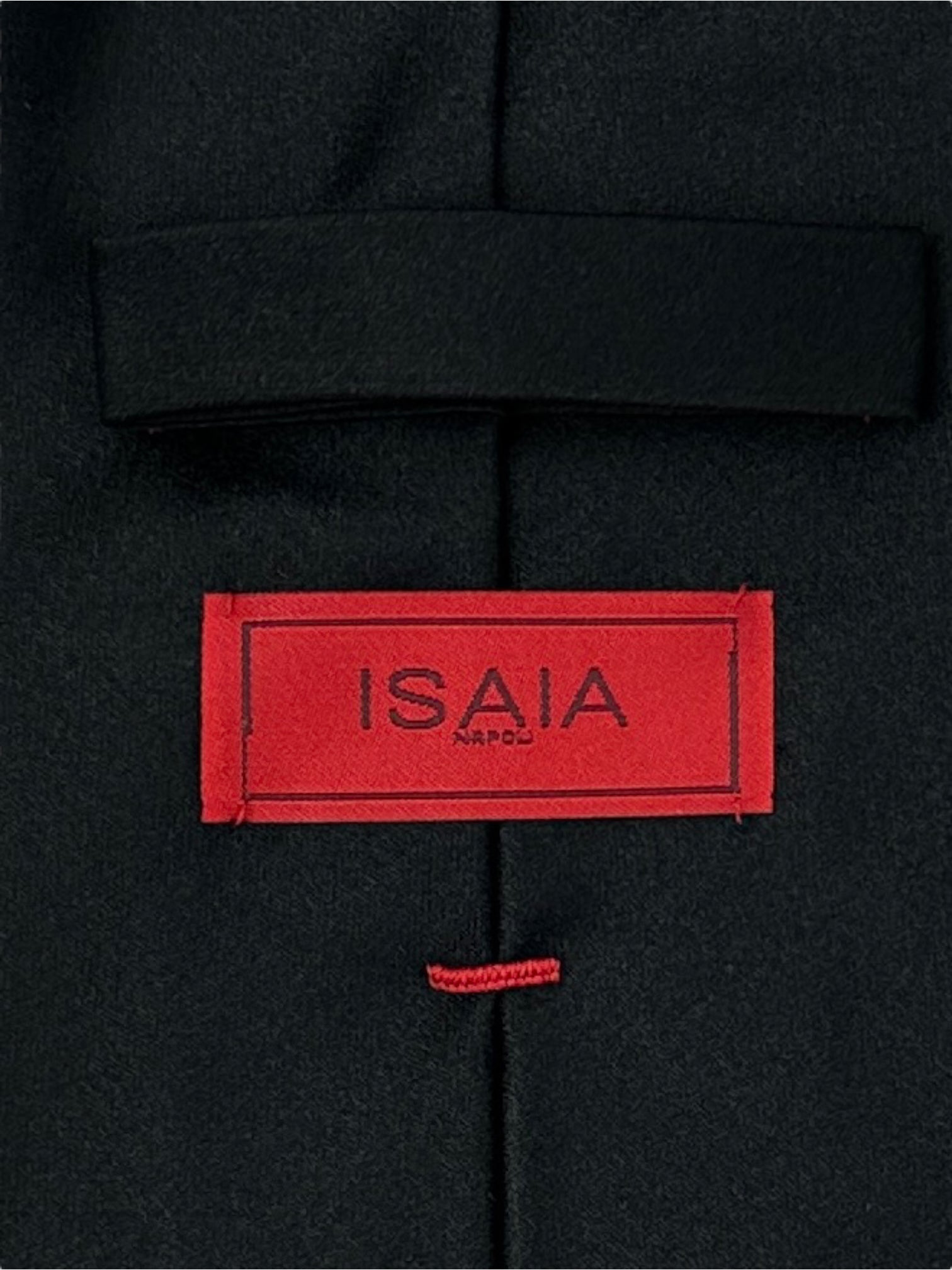 Isaia 7-Fold Black Silk Tie