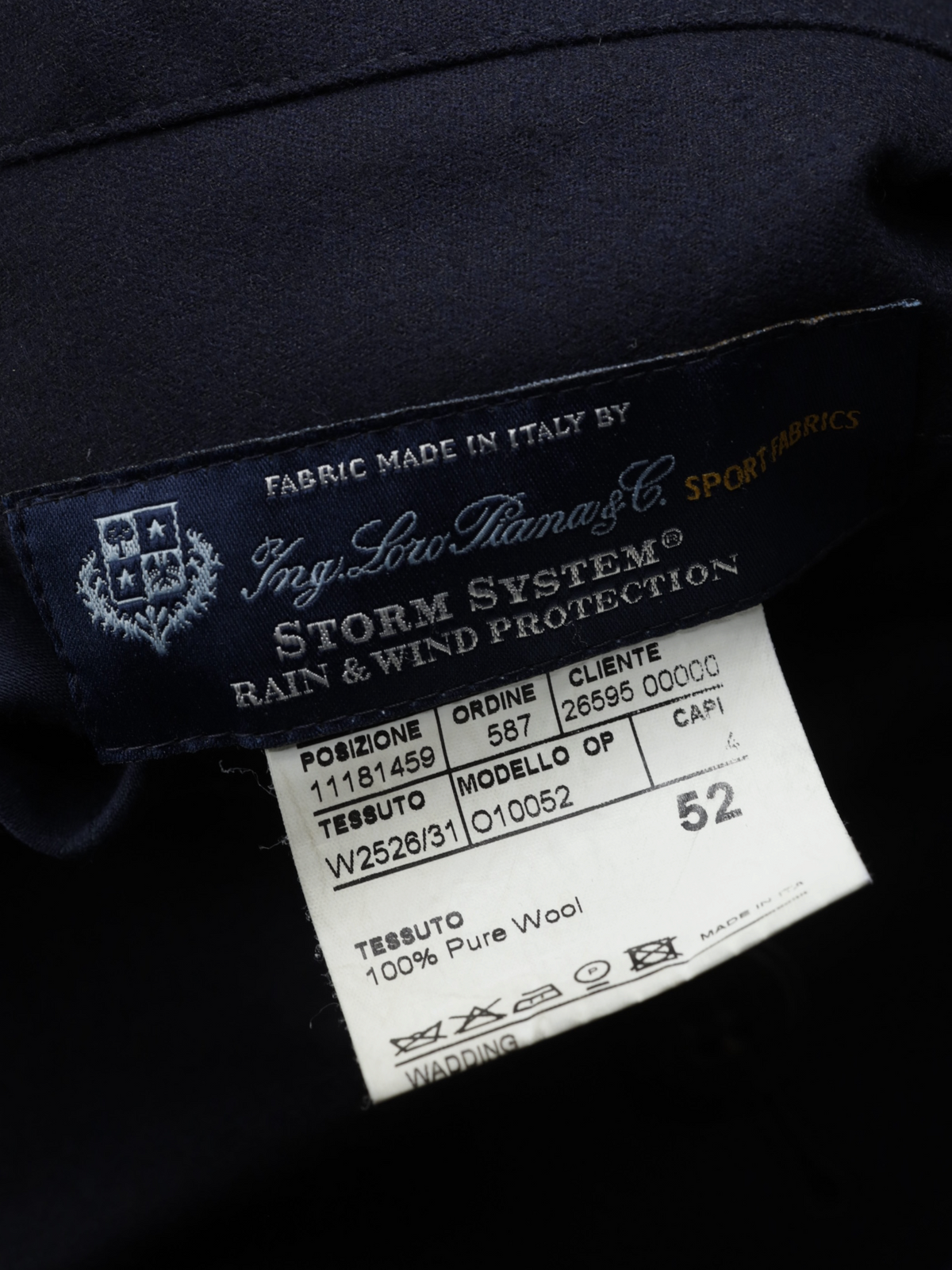 Canali Dark Blue Reversible Storm System Wool & Softshell Carcoat