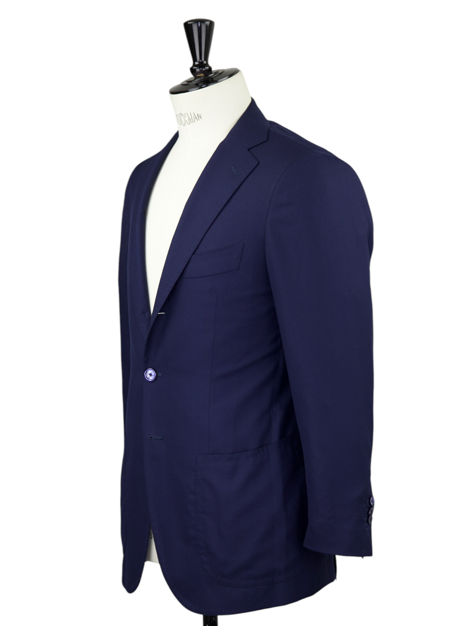 Cesare Attolini Dark Blue Super 150’s & Silk Pinpoint Jacket