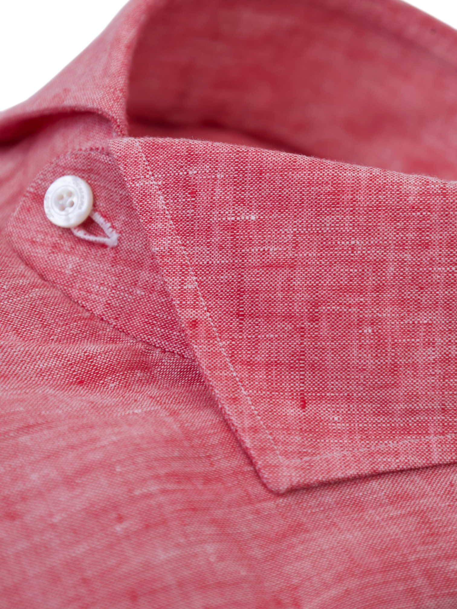 Finamore Pink Linen Melange Summer Shirt