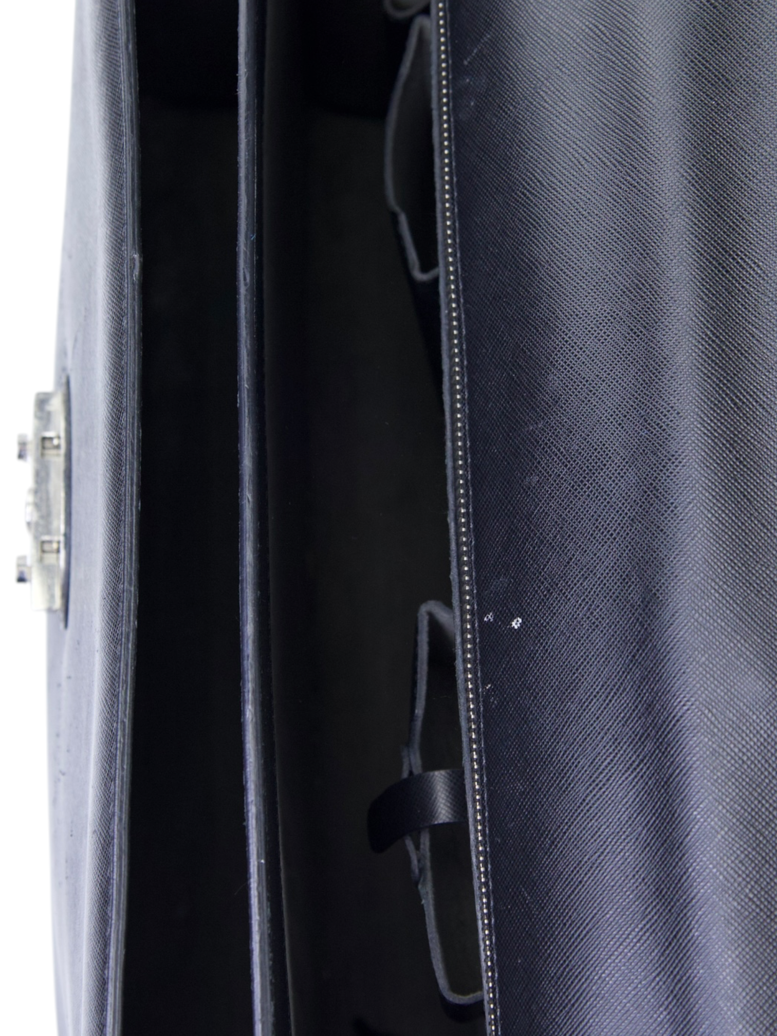 Brioni Black Saffiano Leather Briefcase