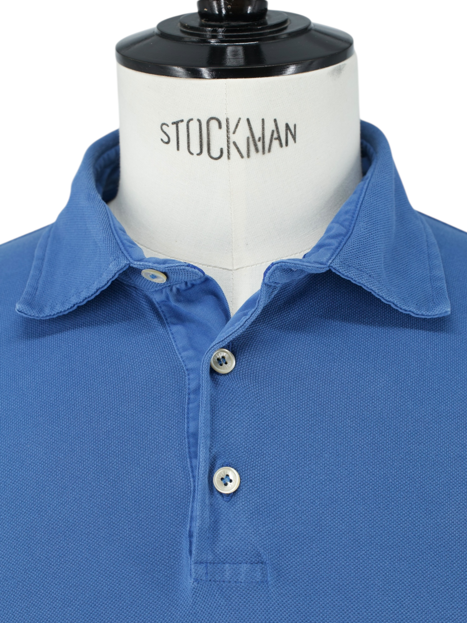 Fedeli Blue Piqué-Knitted Cotton Summer Polo
