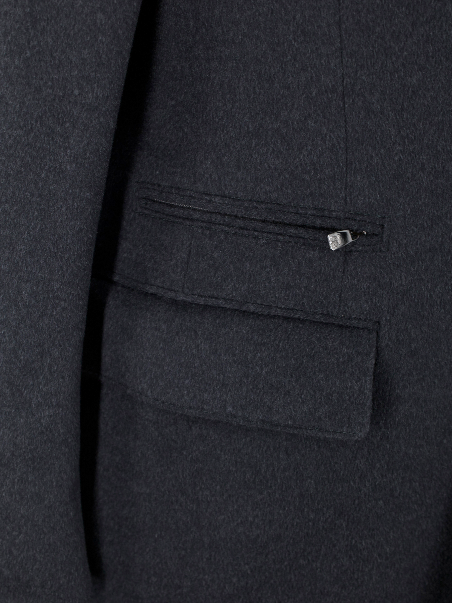 Corneliani Grey Wool-Flannel Milestone Overcoat