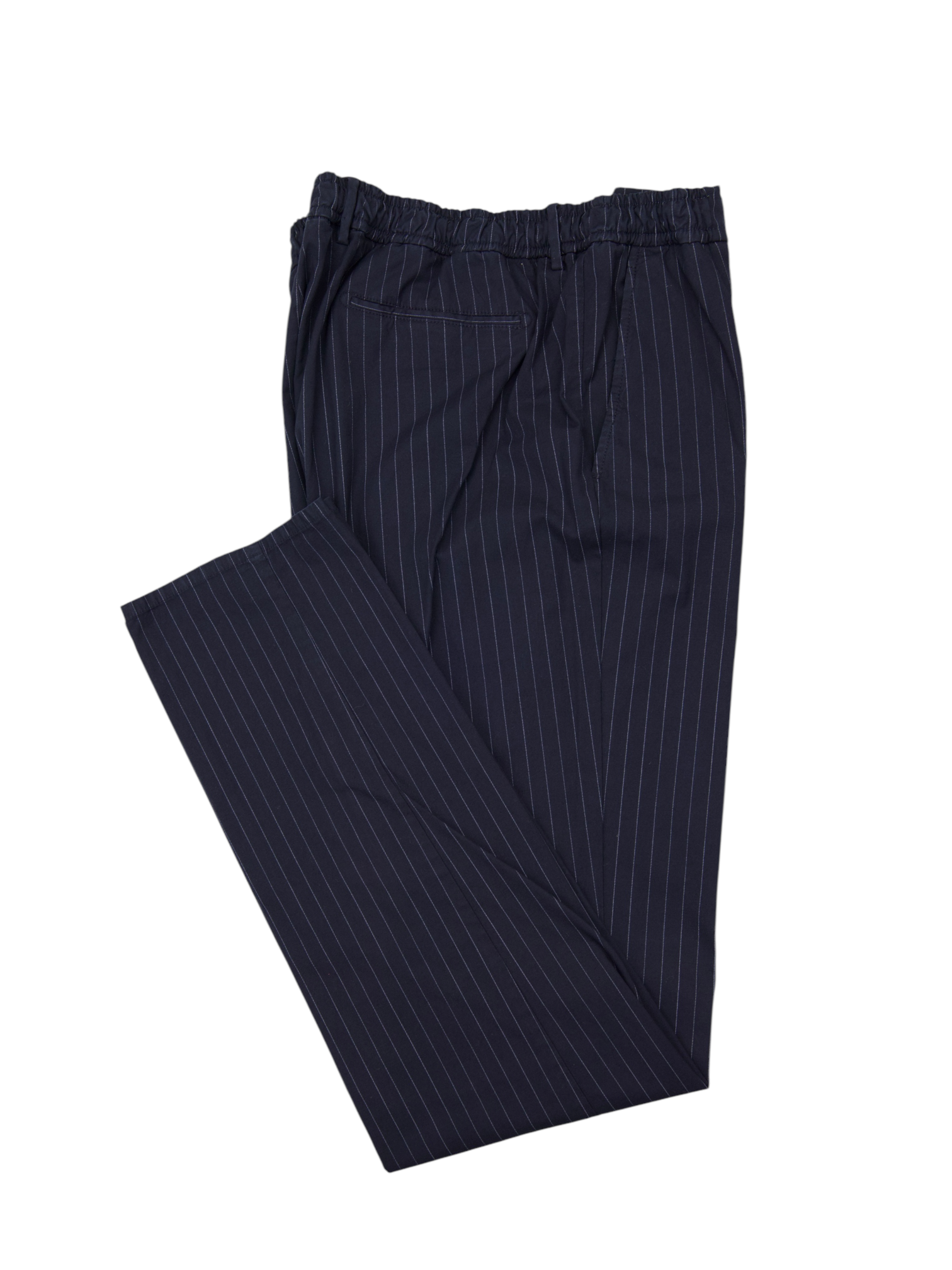 Berwich Blue Pinstripe Drawstring Trousers