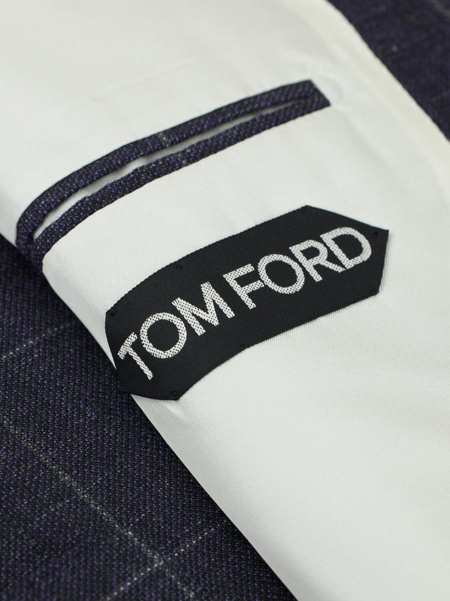 Tom Ford Dark-Indigo Wool, Linen & Silk Windowpane Windsor Jacket