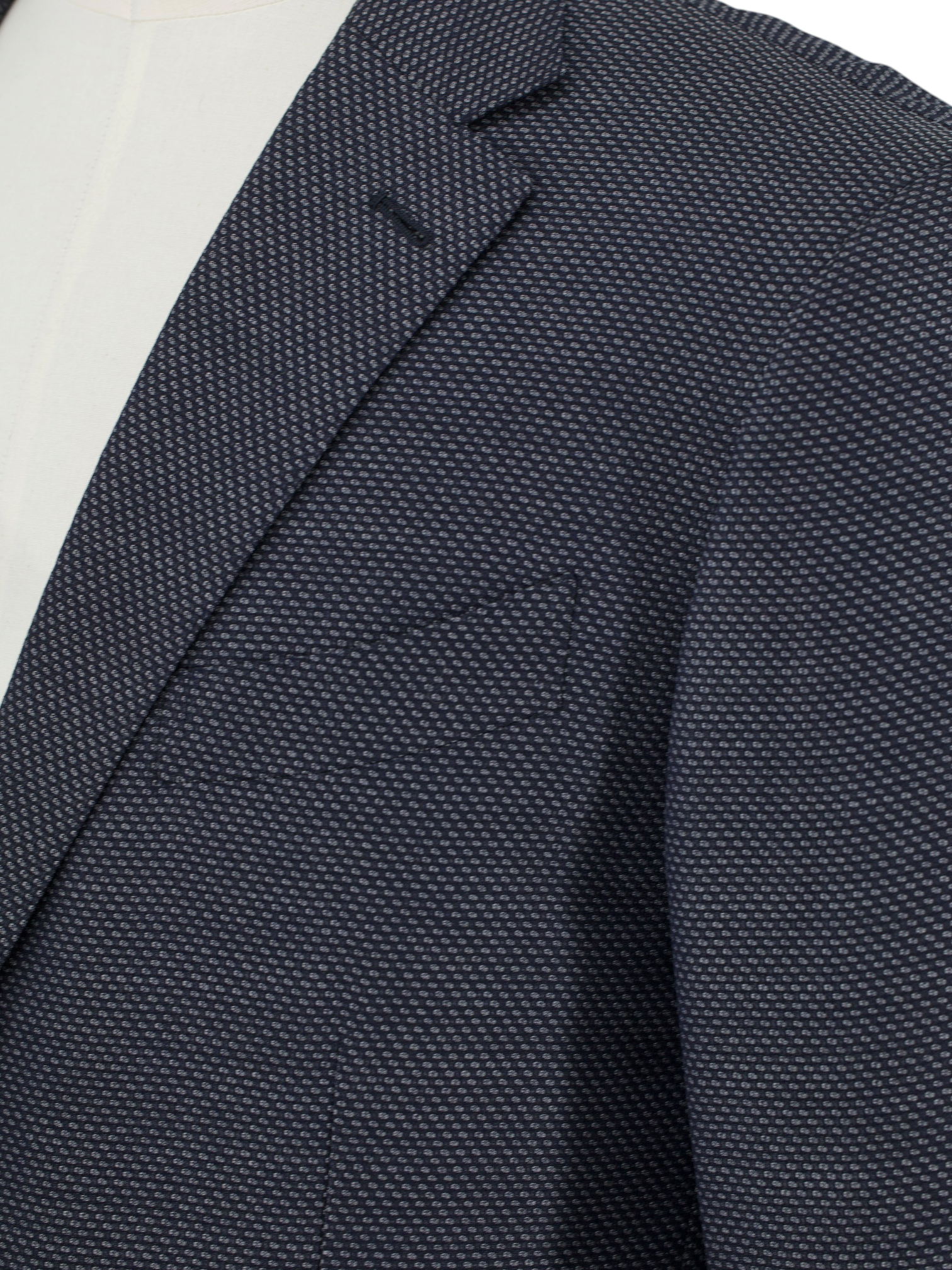 Ermenegildo Zegna Steel Grey "Cool Effect" Wool Micro-Pattern Jacket