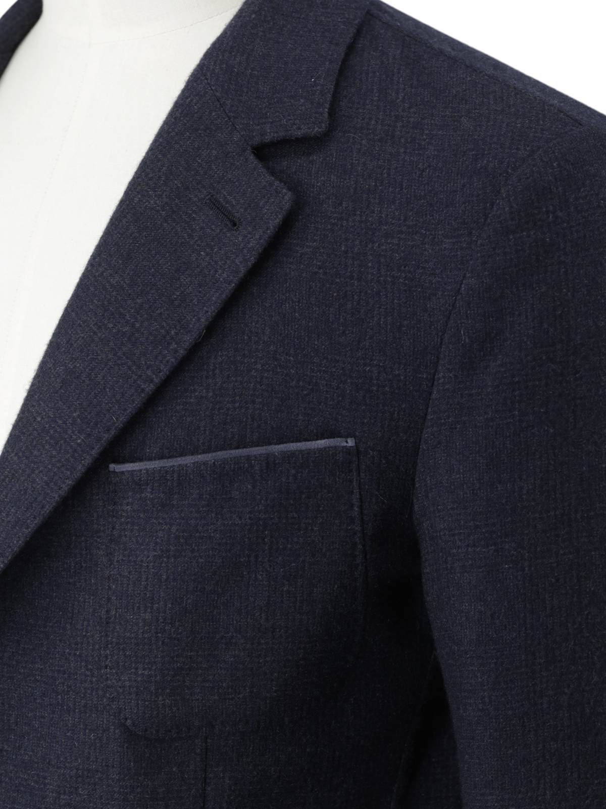 Loro Piana Navy Double-Faced Cashmere Glenplaid Jacket