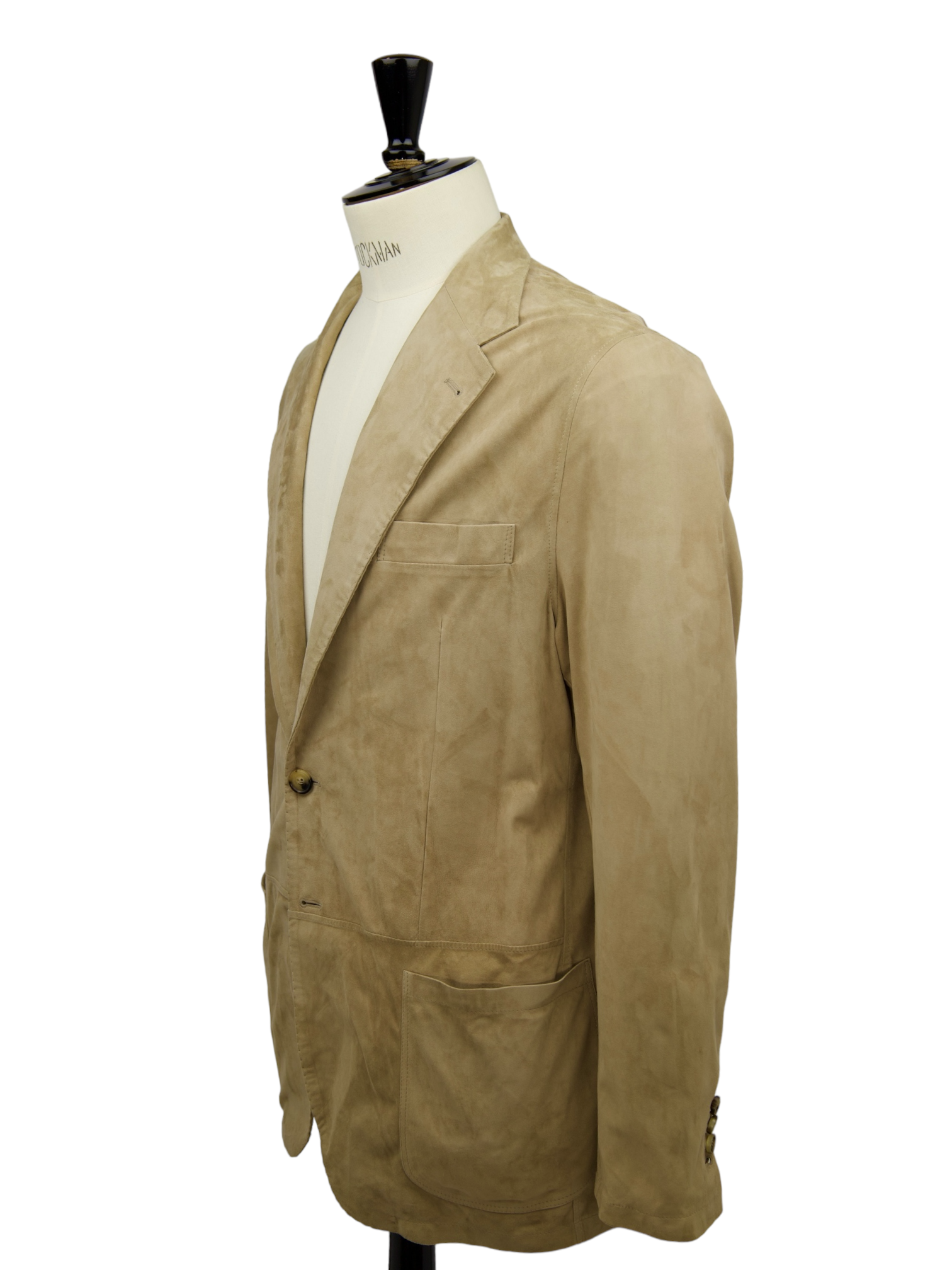 Rifugio Beige Italian Suede Handmade Blazer Jacket