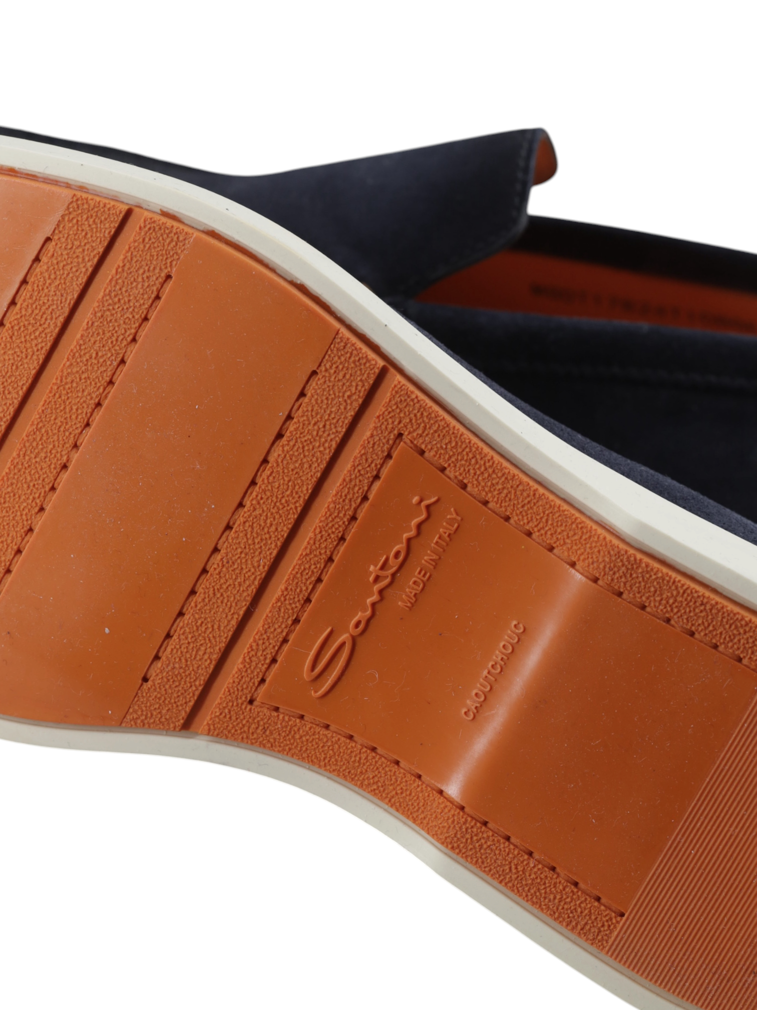 Santoni Navy Suede Botanist Summer Loafer