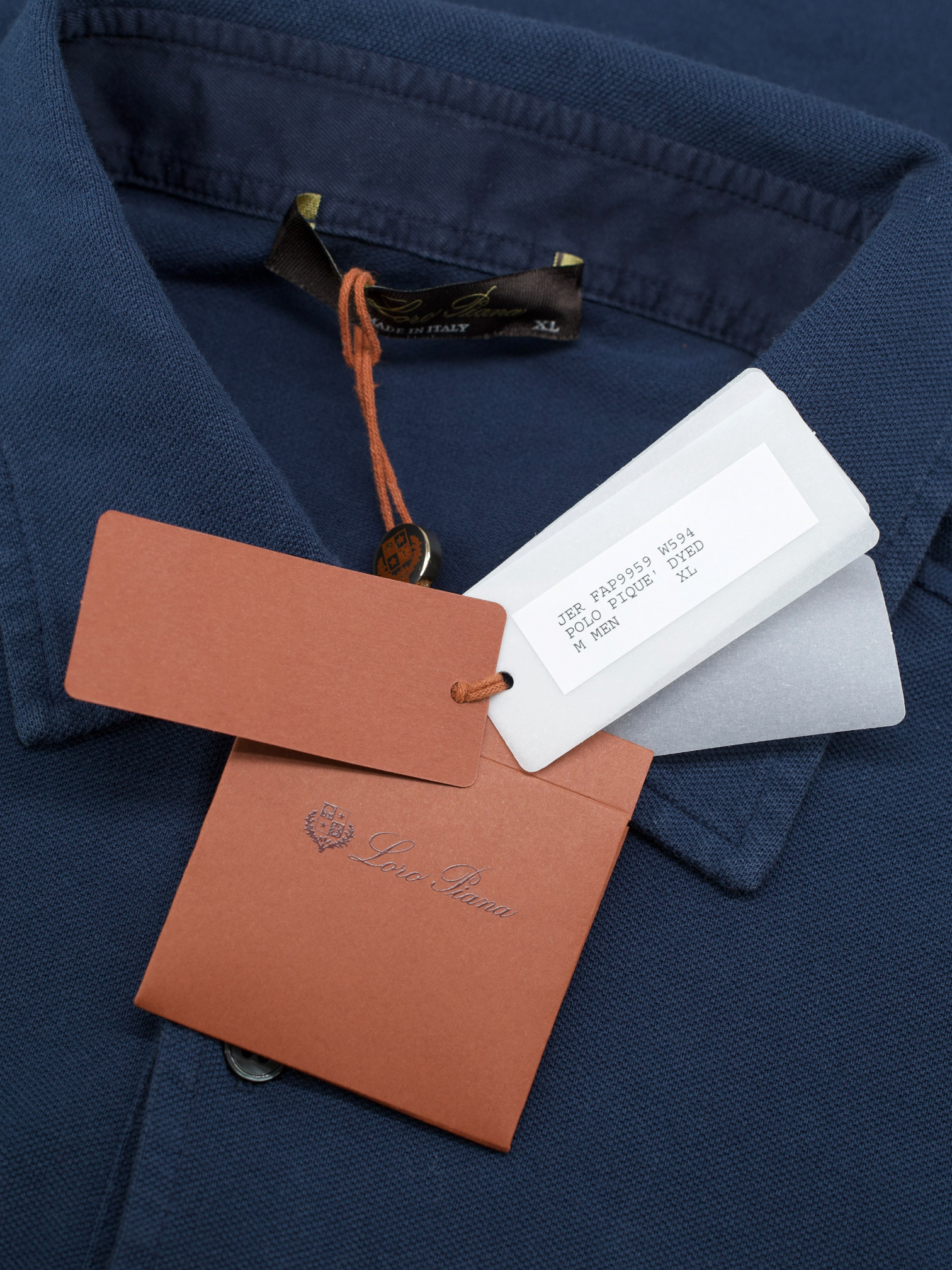 Loro Piana Dark Blue Lightweight Cotton-Pique Polo