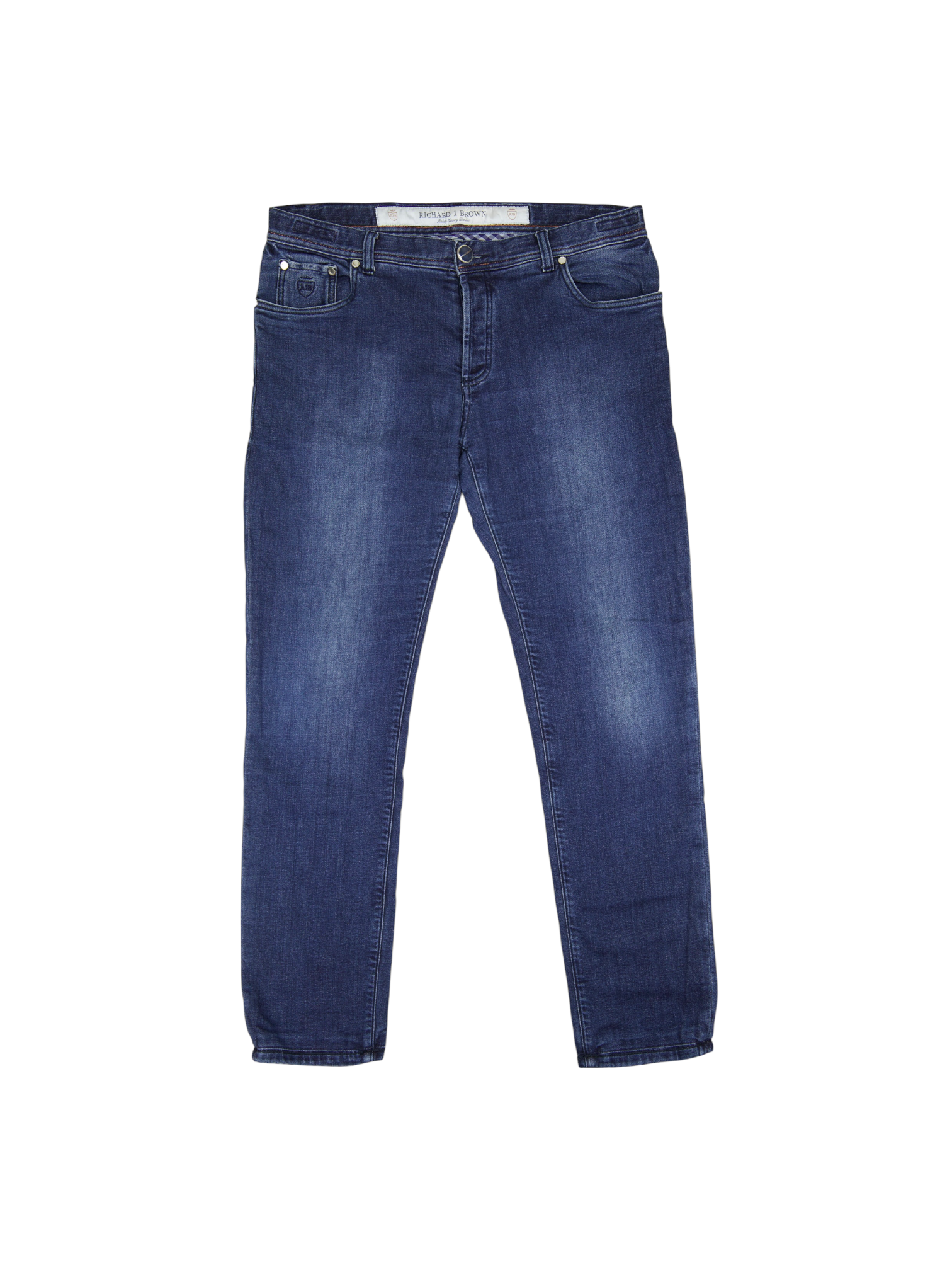 Richard J. Brown Dark Blue Cotton & Cashmere Denim Jeans