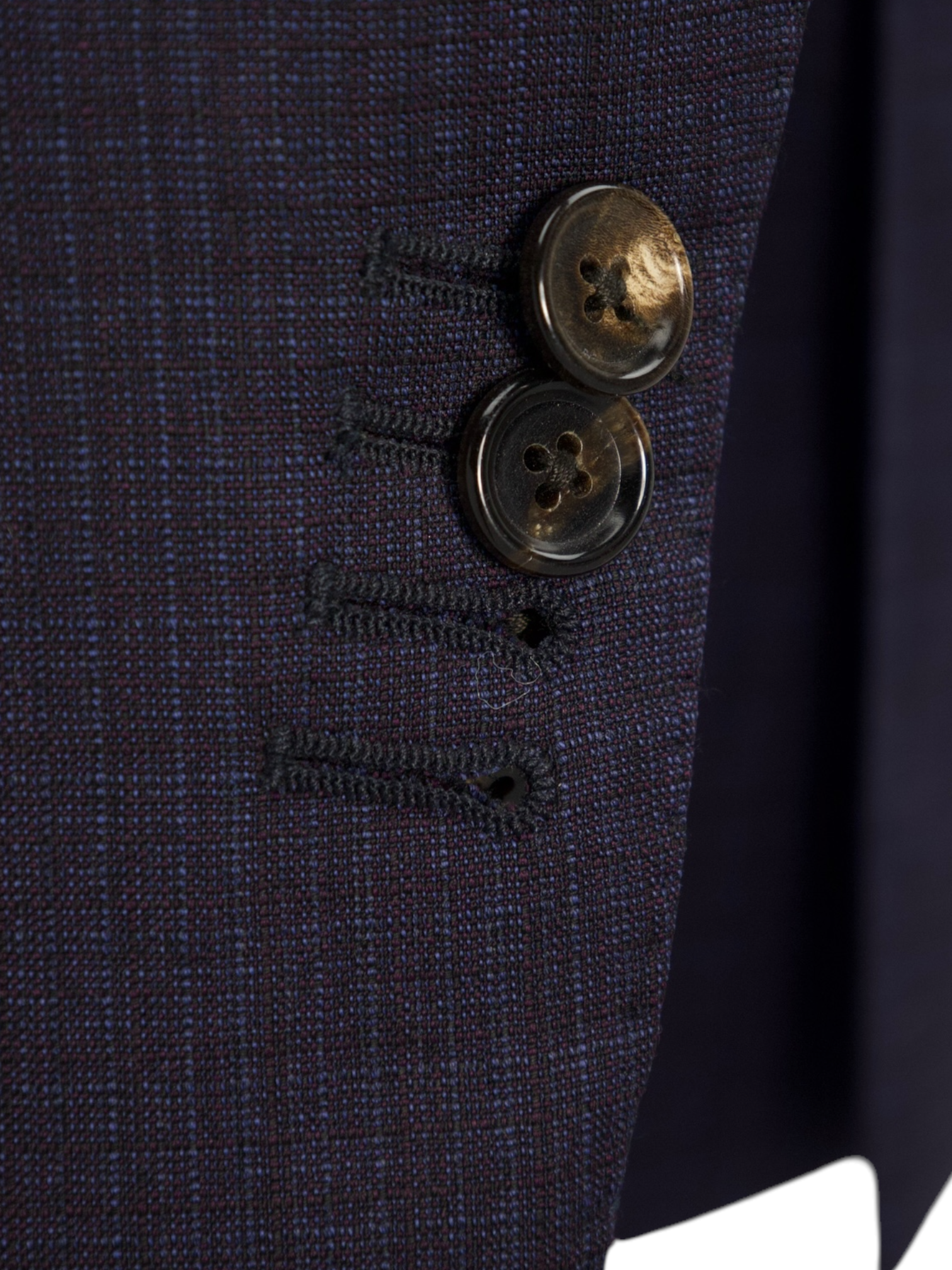 Caruso Blue Double Breasted Gingham Check Suit