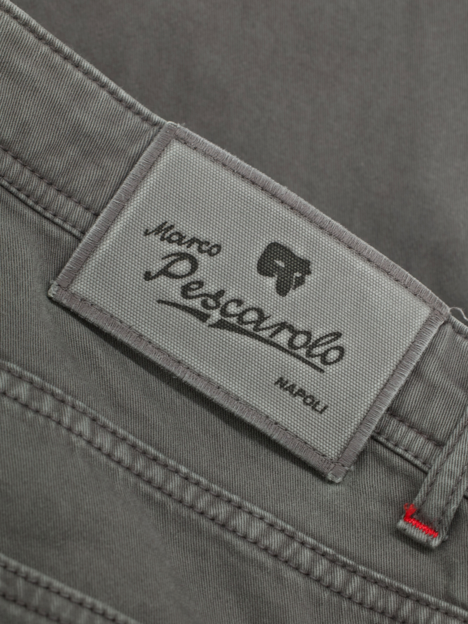 Marco Pescarolo Grey Cotton, Cashmere & Stretch 5-Pocket Jeans