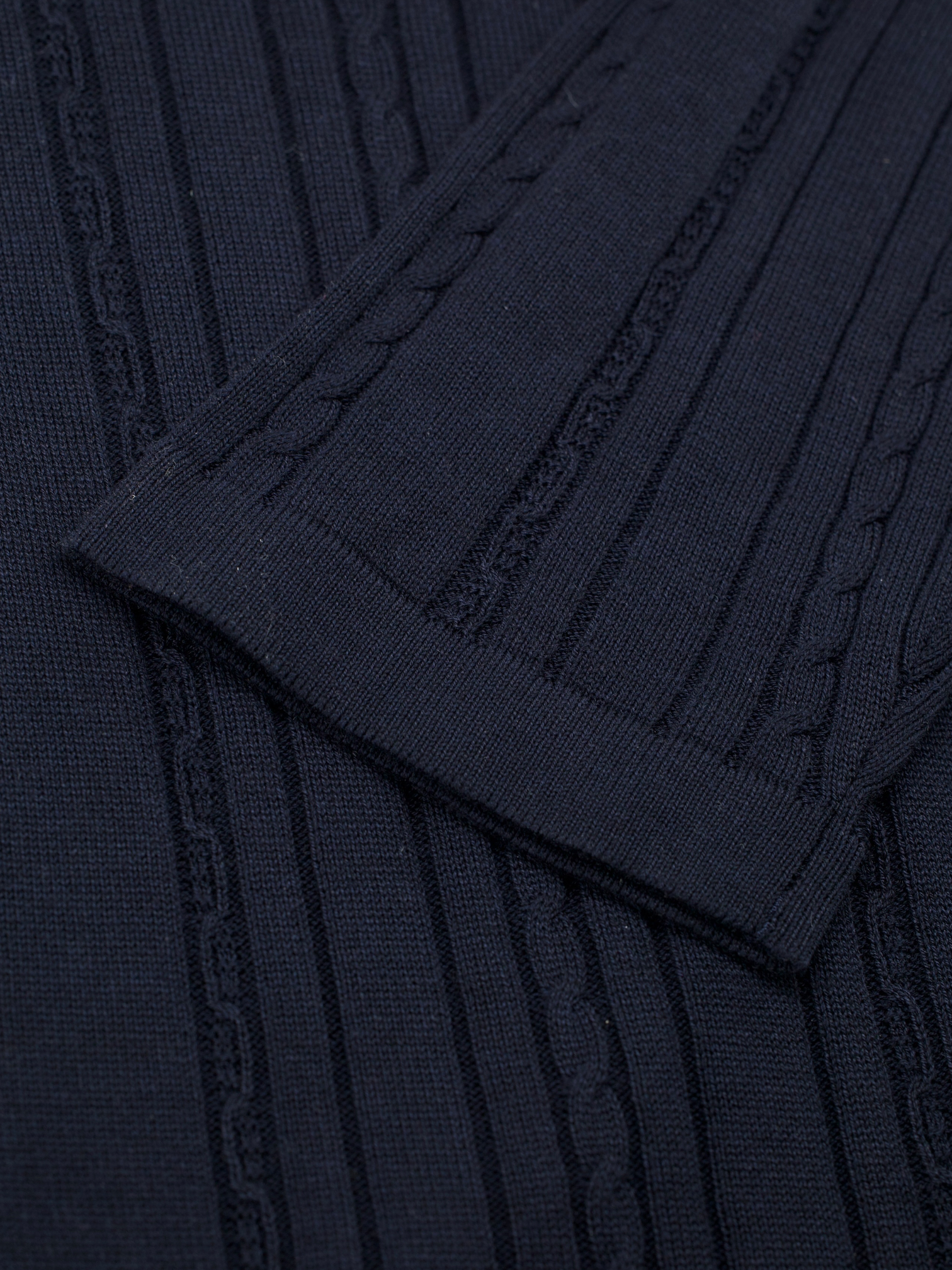 Maurizio Baldassari Navy Silk & Cotton Cable-Knitted Cardigan Shirt