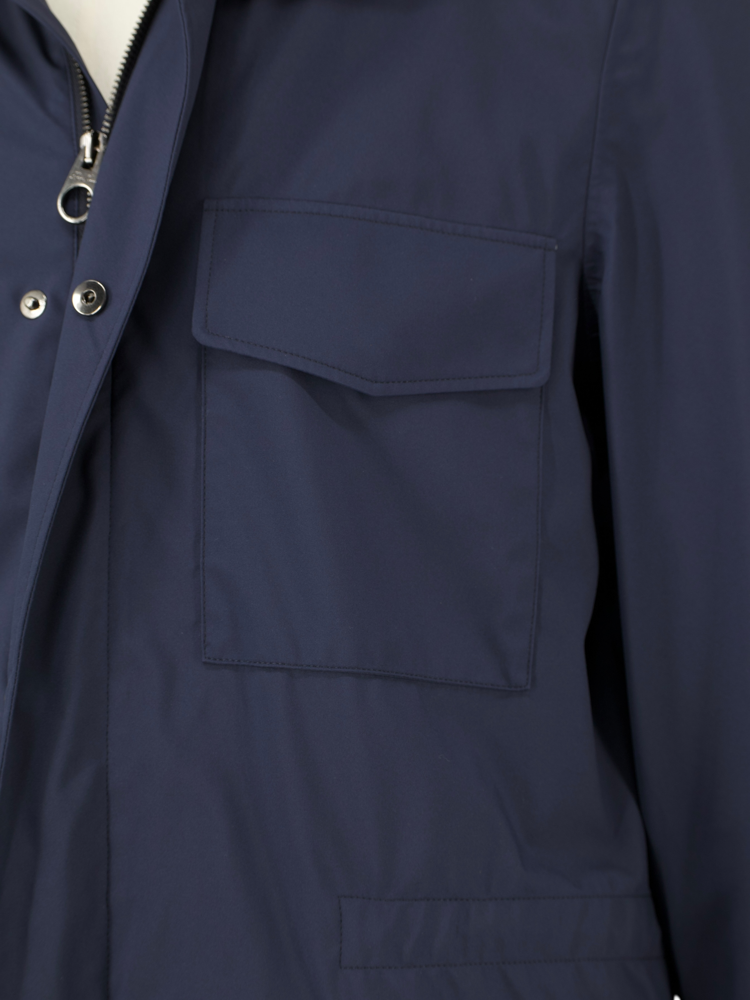 Loro Piana Navy Green Storm System Windmate Traveller Field Jacket