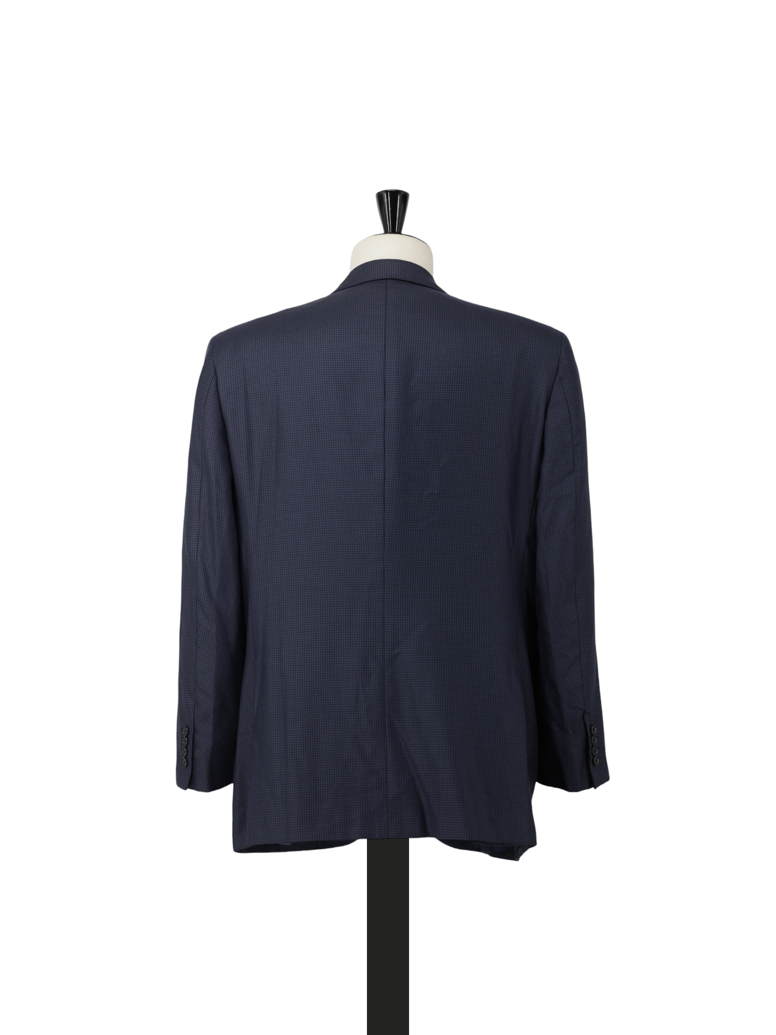 Brioni Dark Blue Silk & Wool Pied de Poule Palatino Jacket