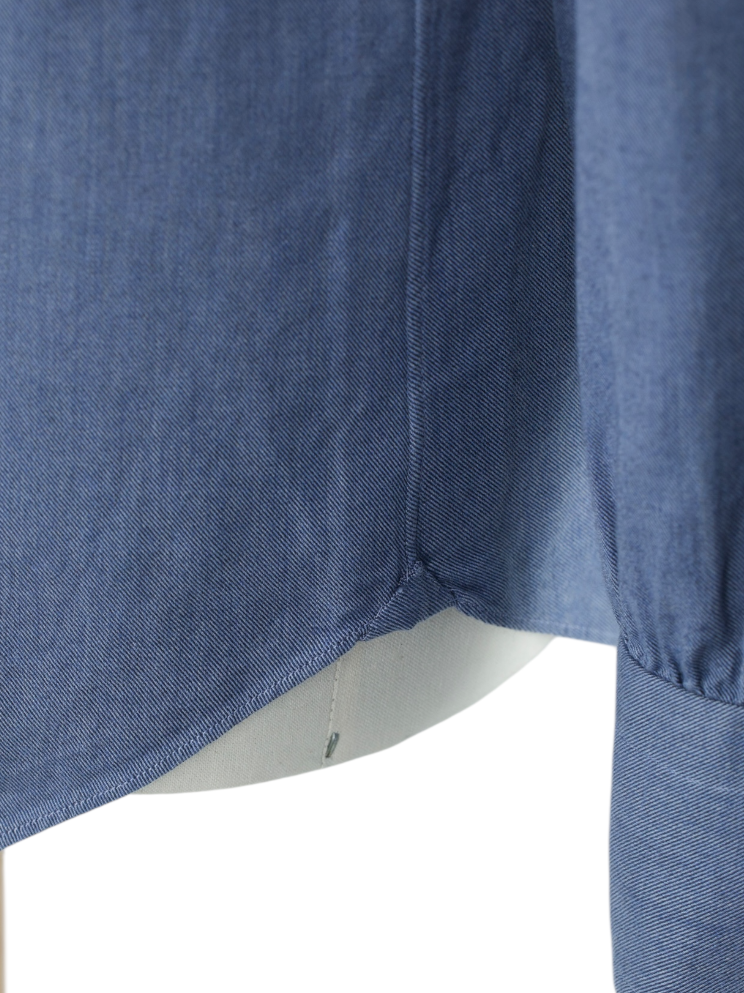 Cesare Attolini Blue Handmade Cotton-Twill Shirt