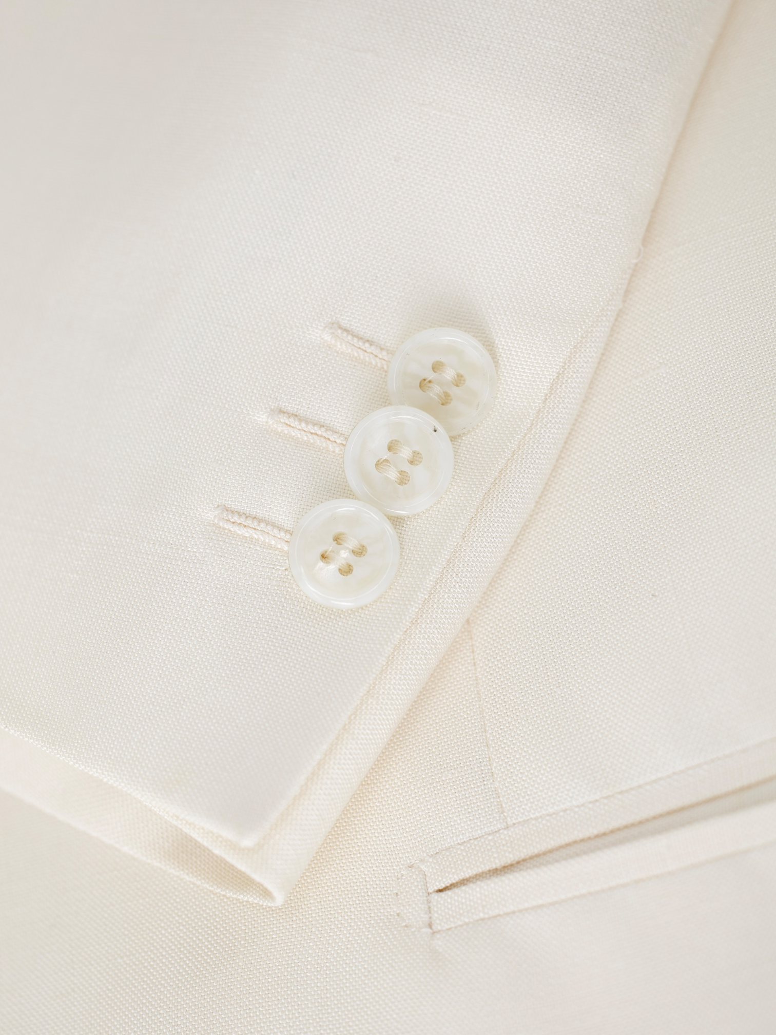 Brioni Offwhite Pure Shantung Silk "Tito" Jacket