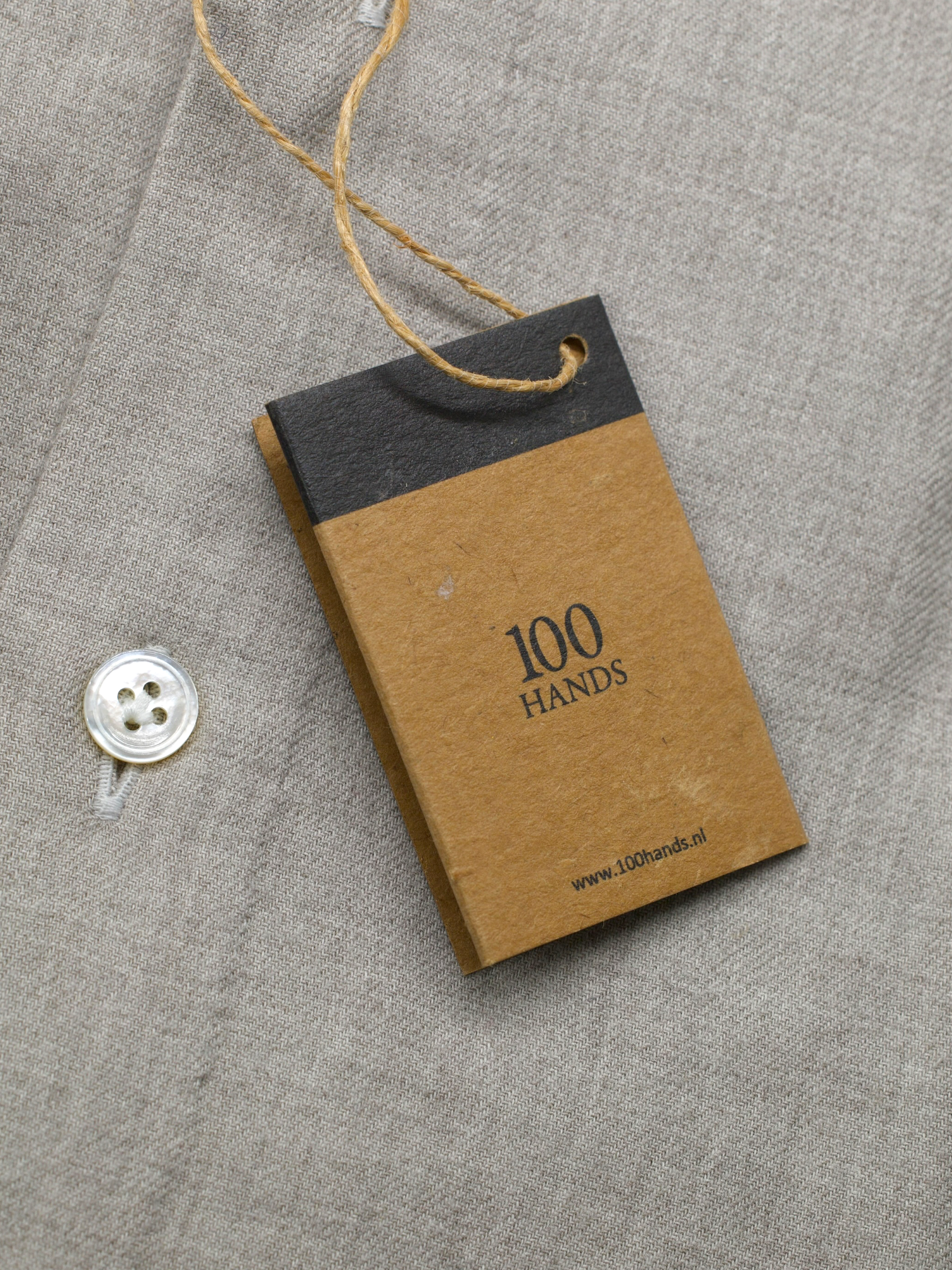 100 Hands Greige Cotton-Flannel Sartorial Winter Shirt