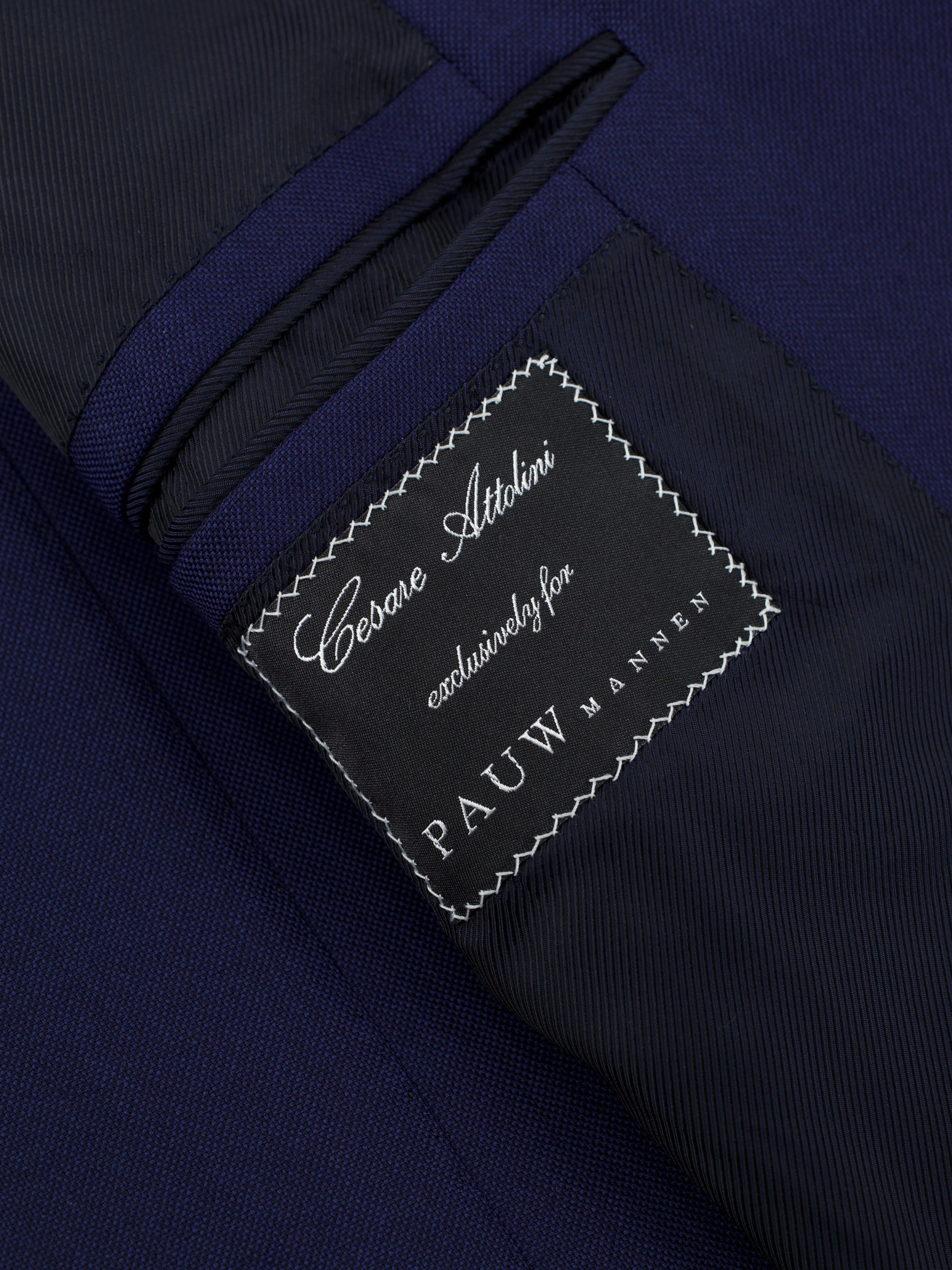 Cesare Attolini Marine Blue Super 120's Pinpoint Blazer Jacket