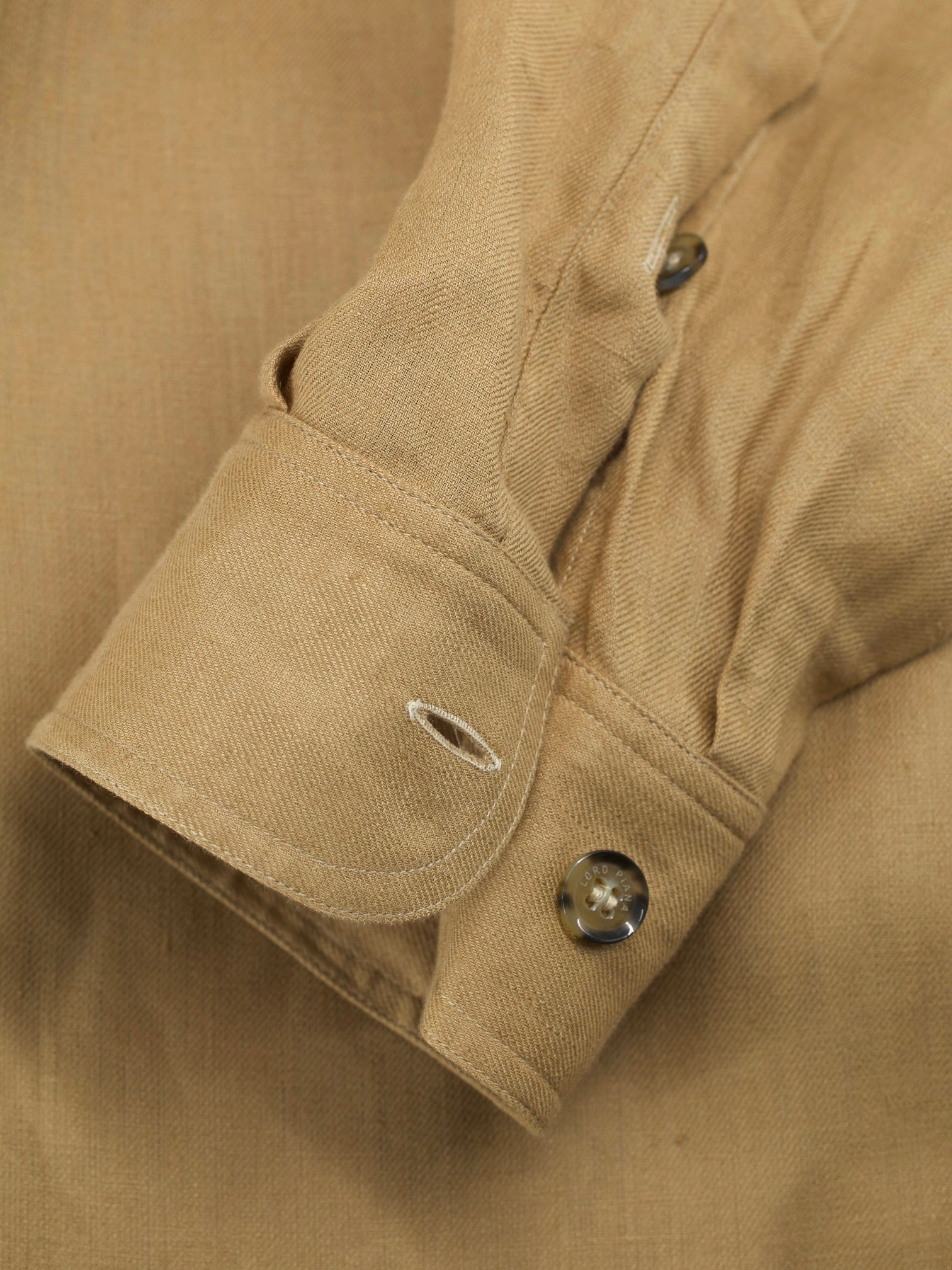 Loro Piana Brown Pure Linen Saharian Shirt
