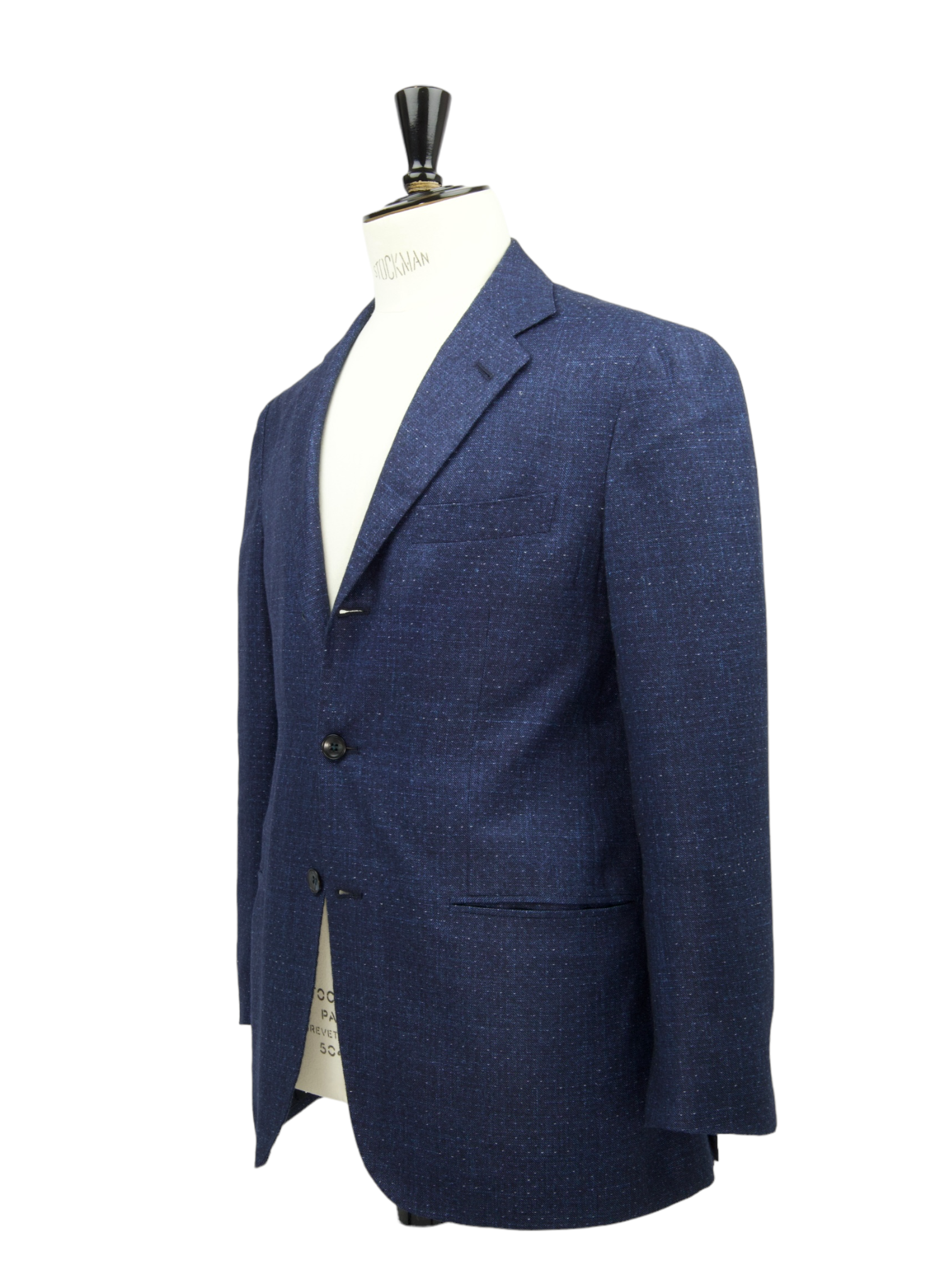 Kiton Blue Cashmere, Silk & Linen Geometric Suit