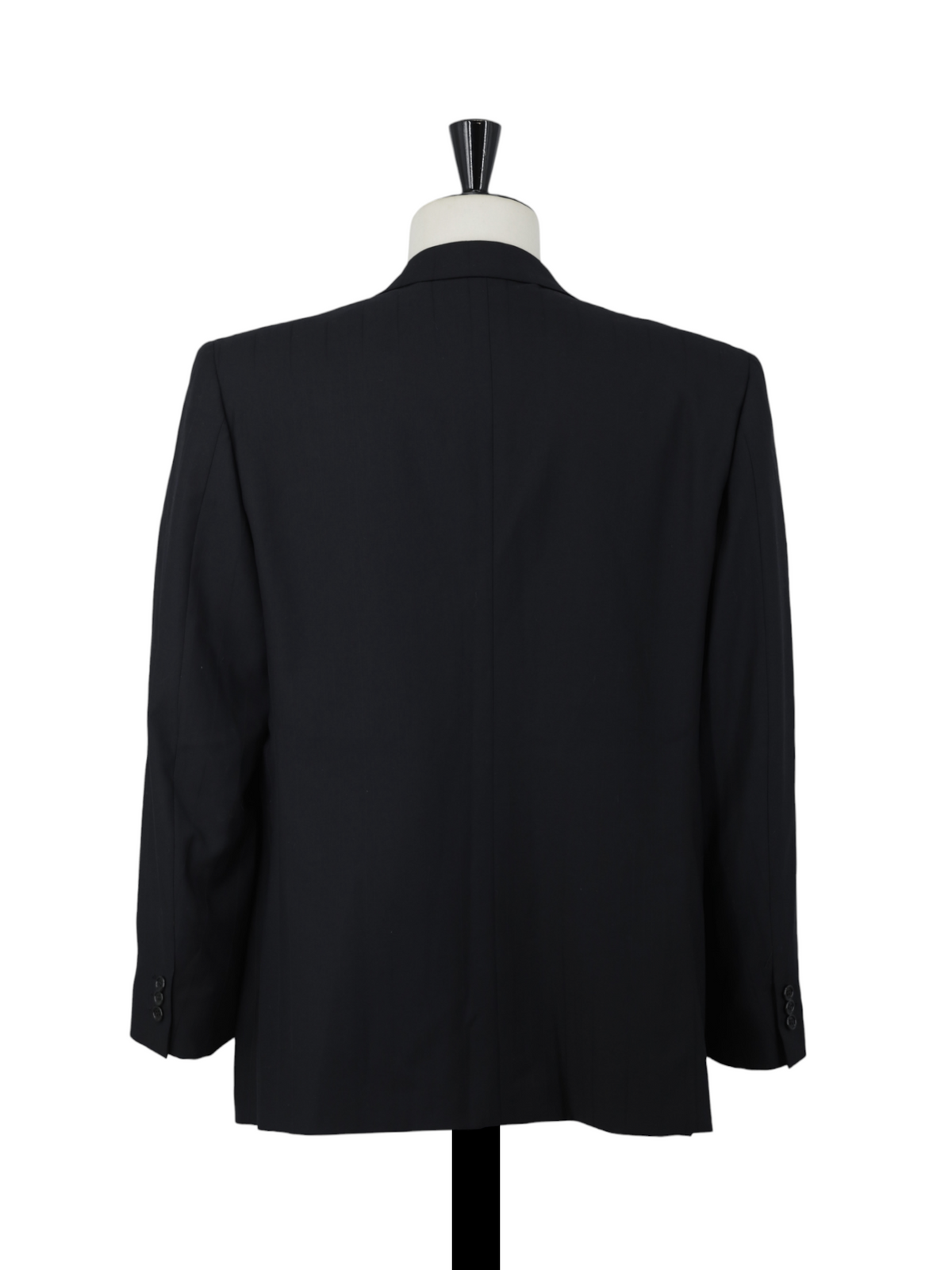 Brioni Black Fine-Wool Vintage Double-Breasted Shadow-Stripe Suit