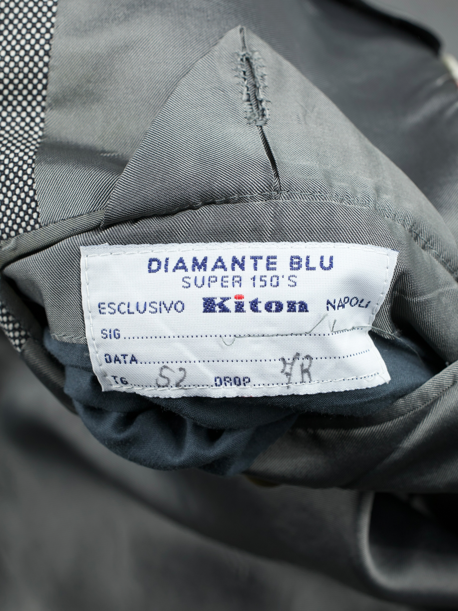 Kiton Grey Super 150's "Diamante Blu" Birdseye Suit