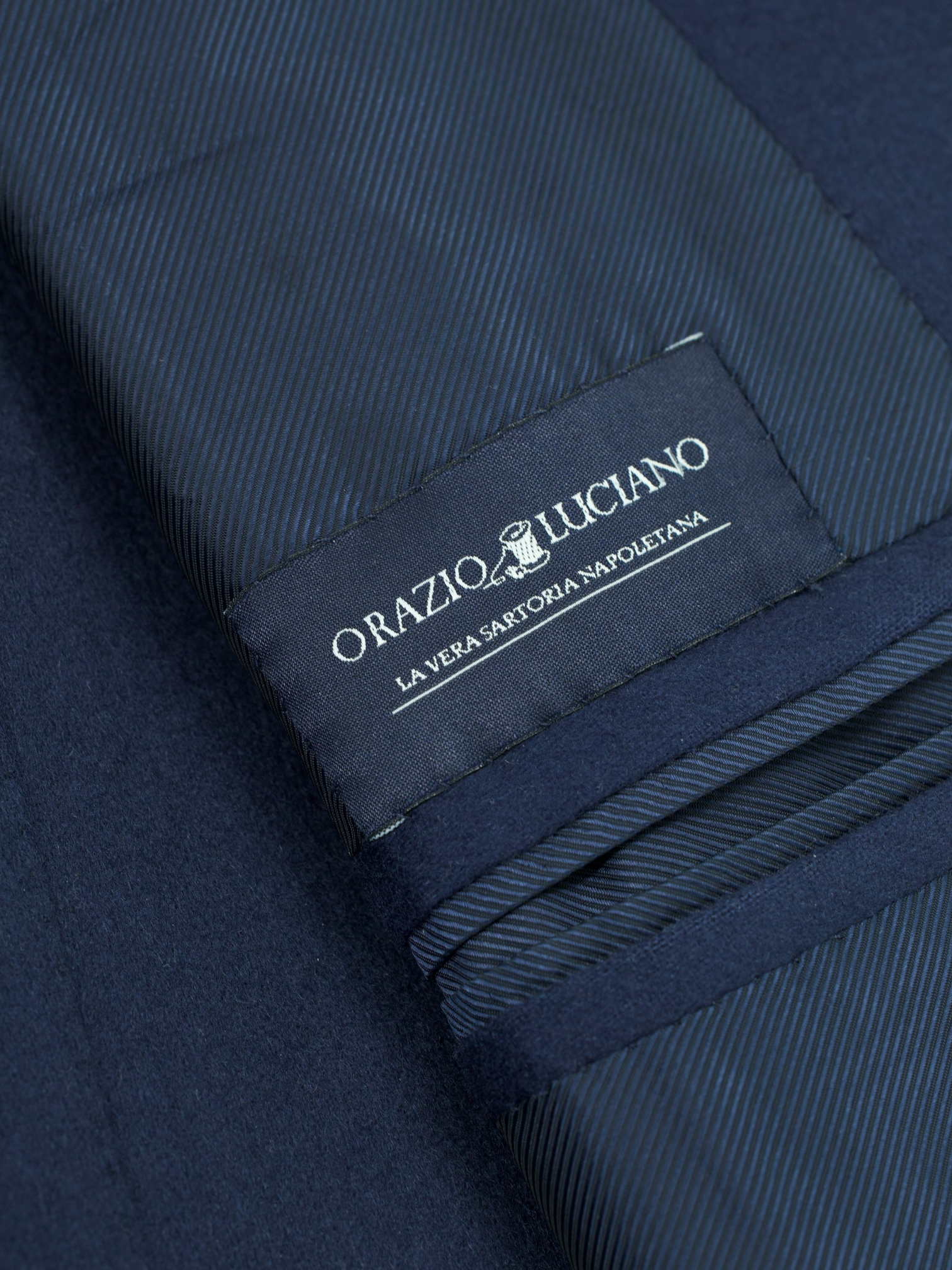 Orazio Luciano Navy Pure Plushy-Cashmere Plain Jacket