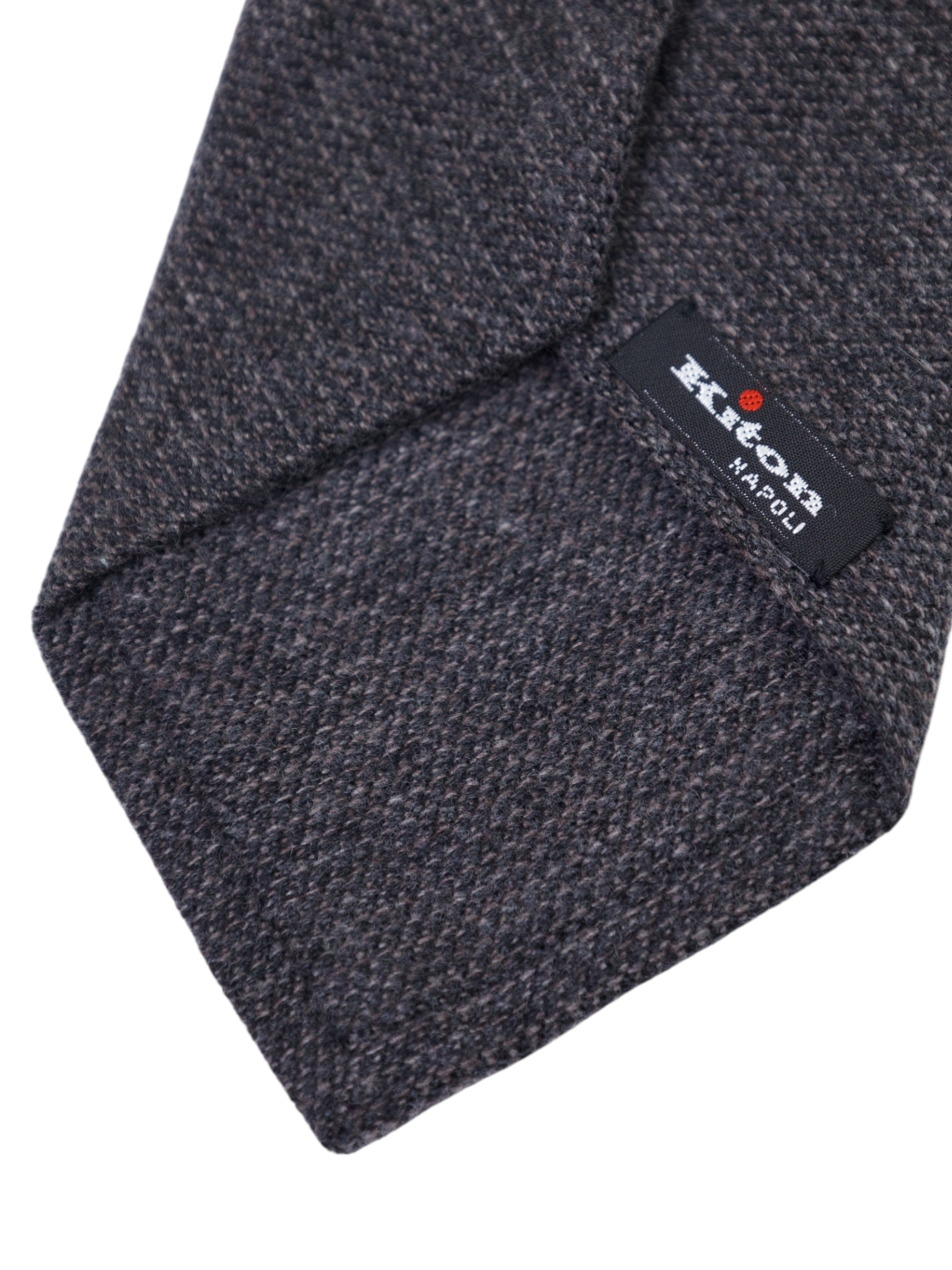 Kiton Grey 7-Fold Wool, Cashmere & Silk "Gianni Agnelli" Tie