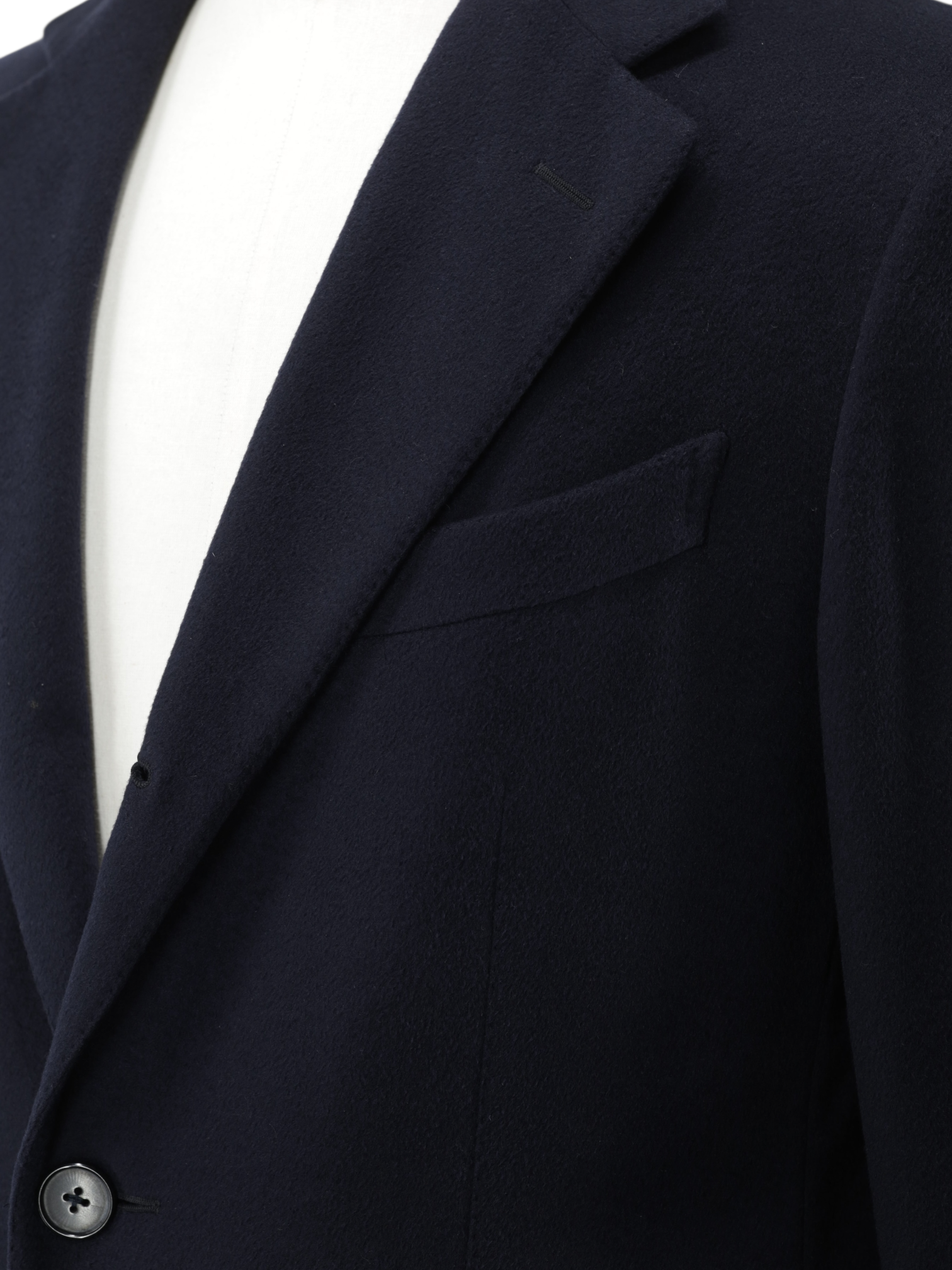 Ermenegildo Zegna Navy Pure Cashmere Milanese Overcoat