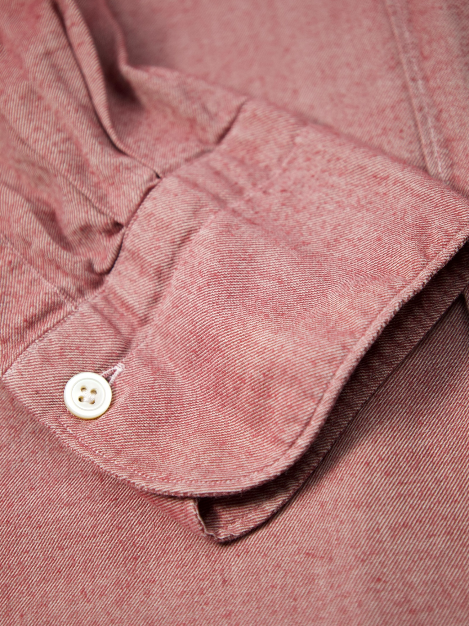 Finamore Vintage Pink Cotton Flannel Winter Shirt