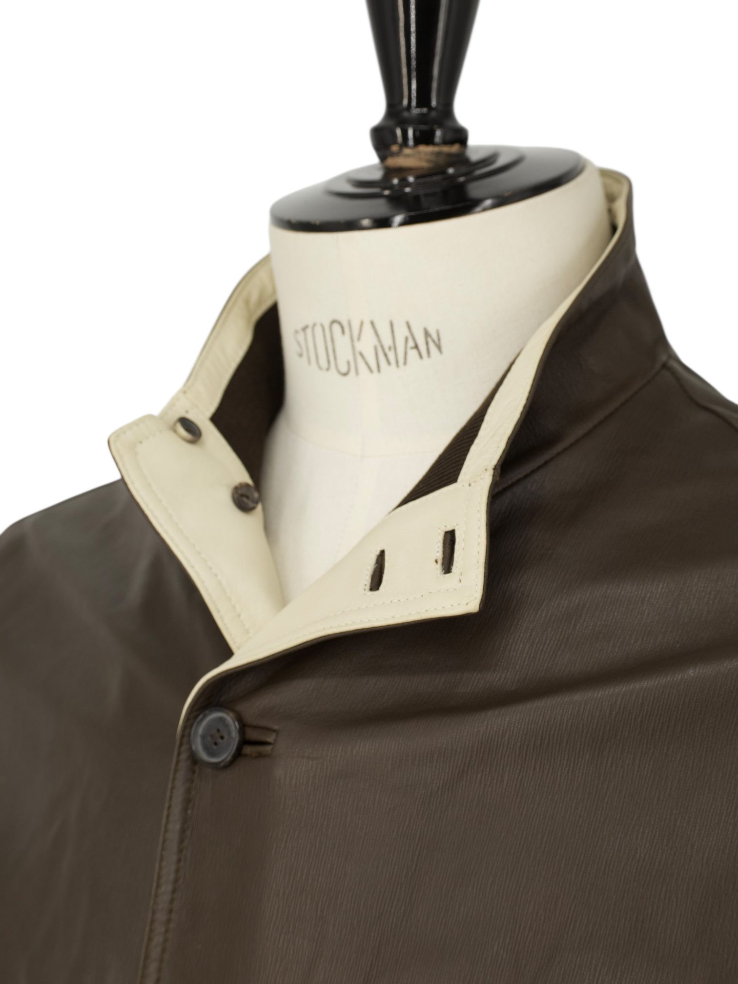 Brioni Brown Soft-Embossed Nappa Leather Jacket