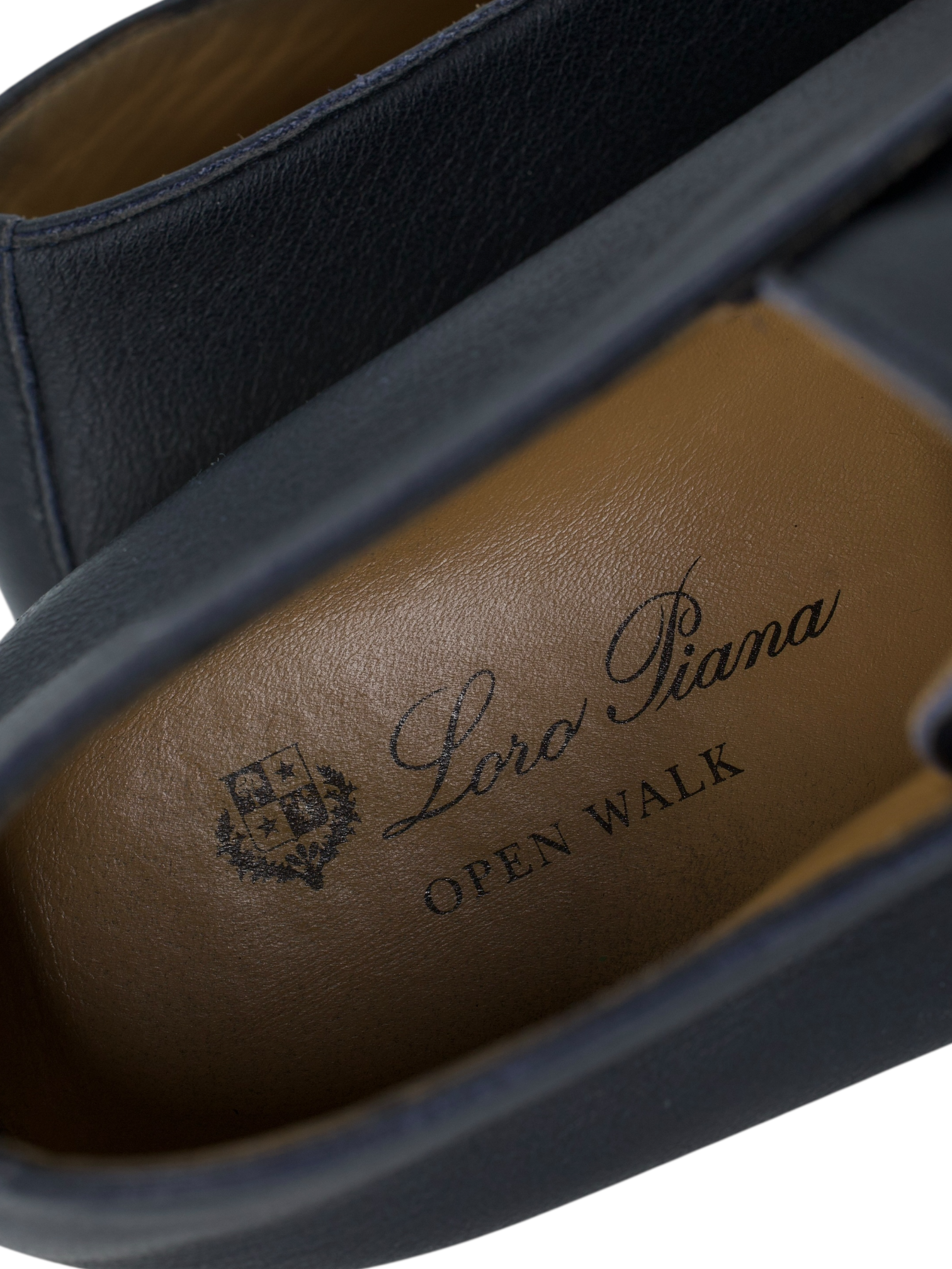Loro Piana Dark Blue Elk Leather Open Walk Ankle Boots