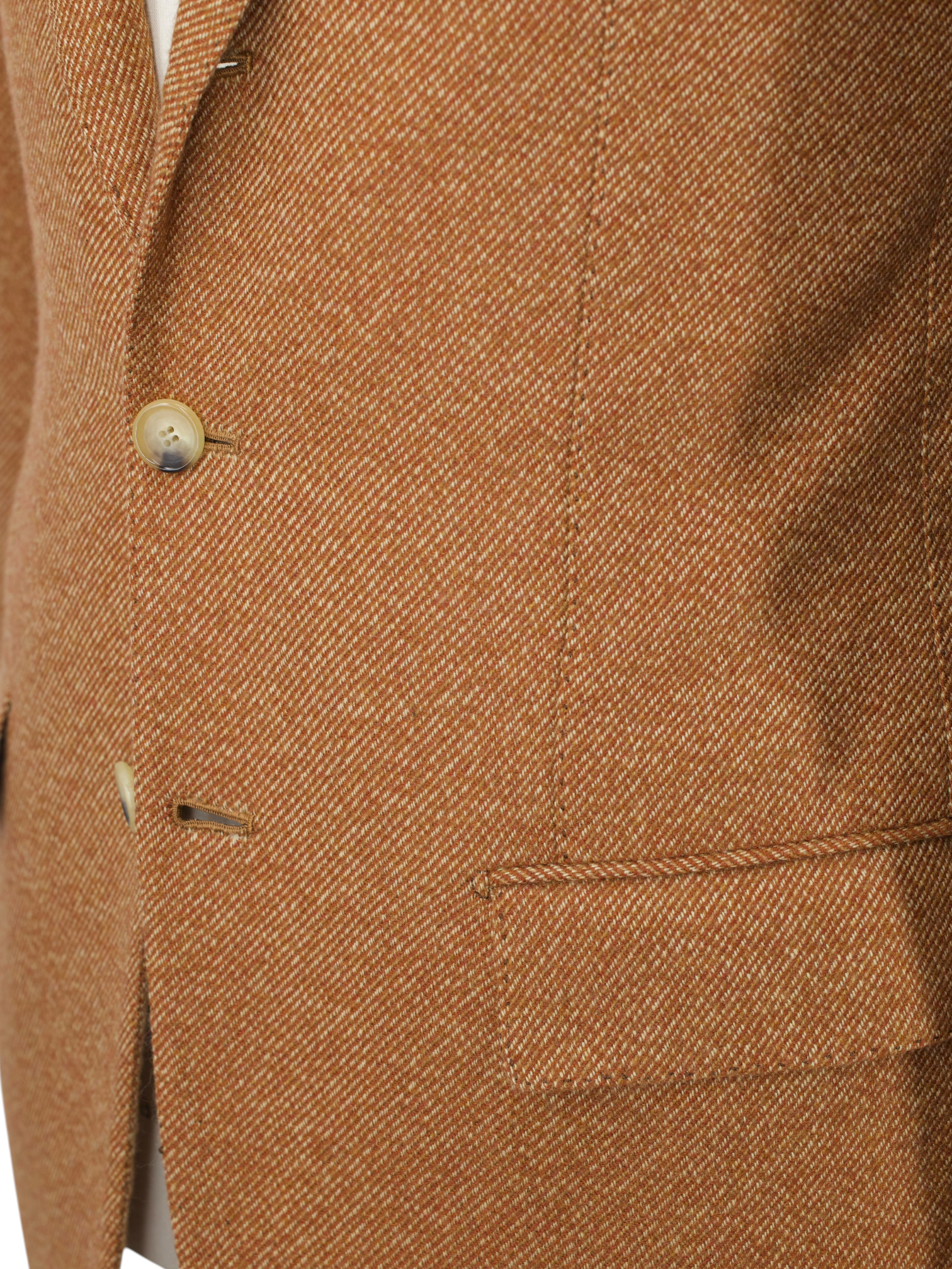 Cesare Attolini Caramel Brown Vintage Cashmere Twill Winter Jacket