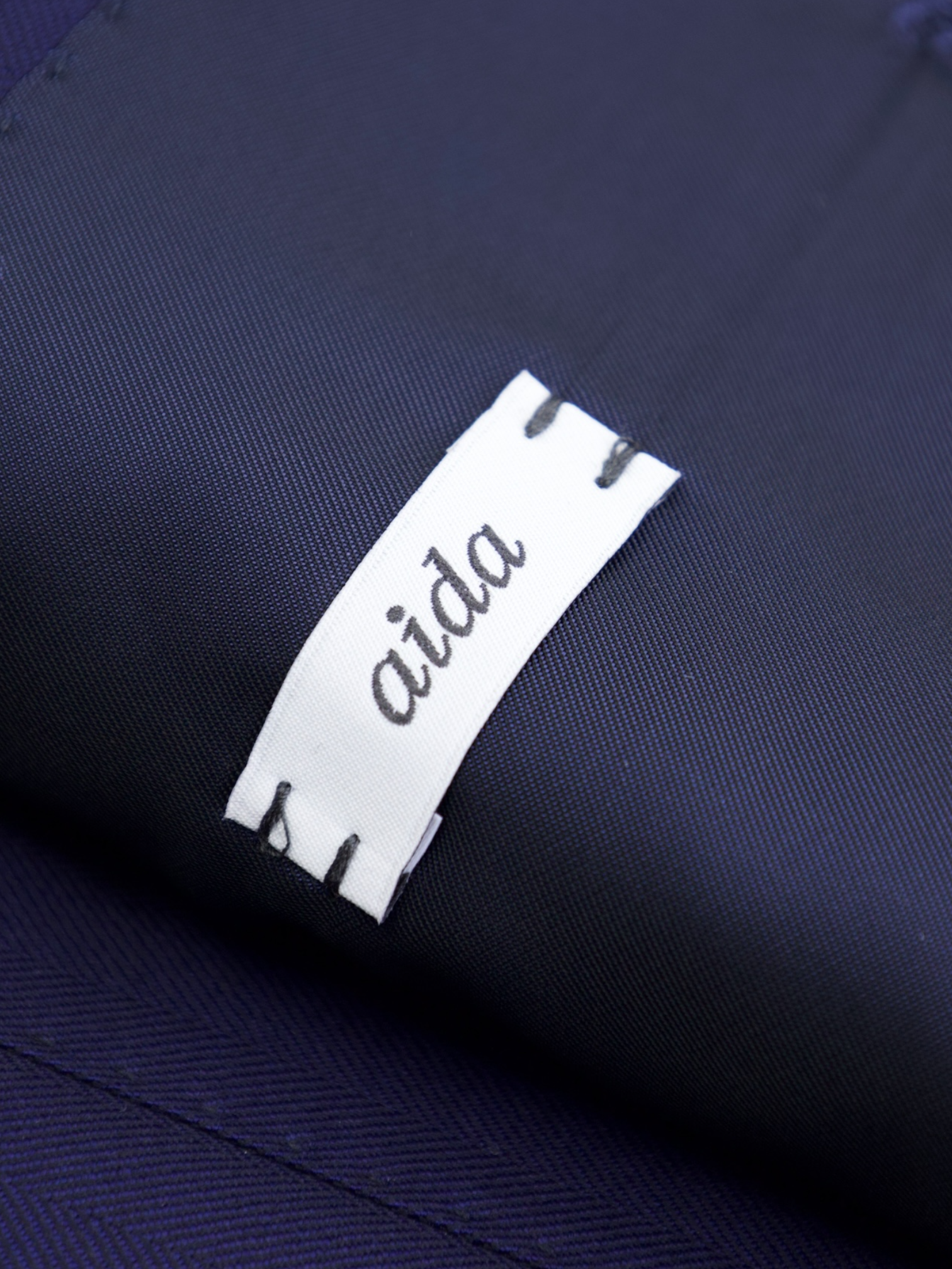 Caruso Navy "Superfine Cloth" Herringbone Aida Suit + Extra Trousers