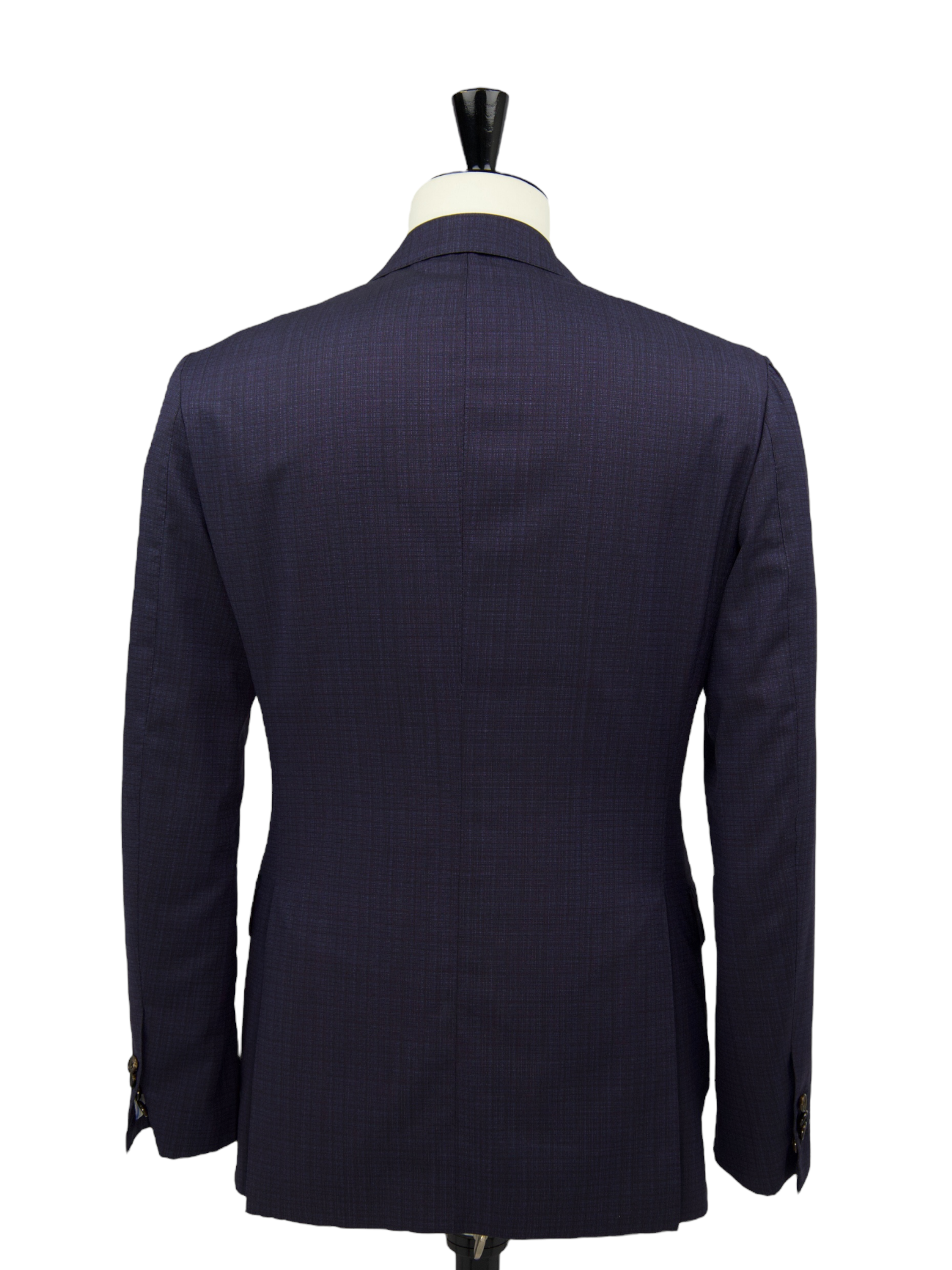 Caruso Blue Double Breasted Gingham Check Suit