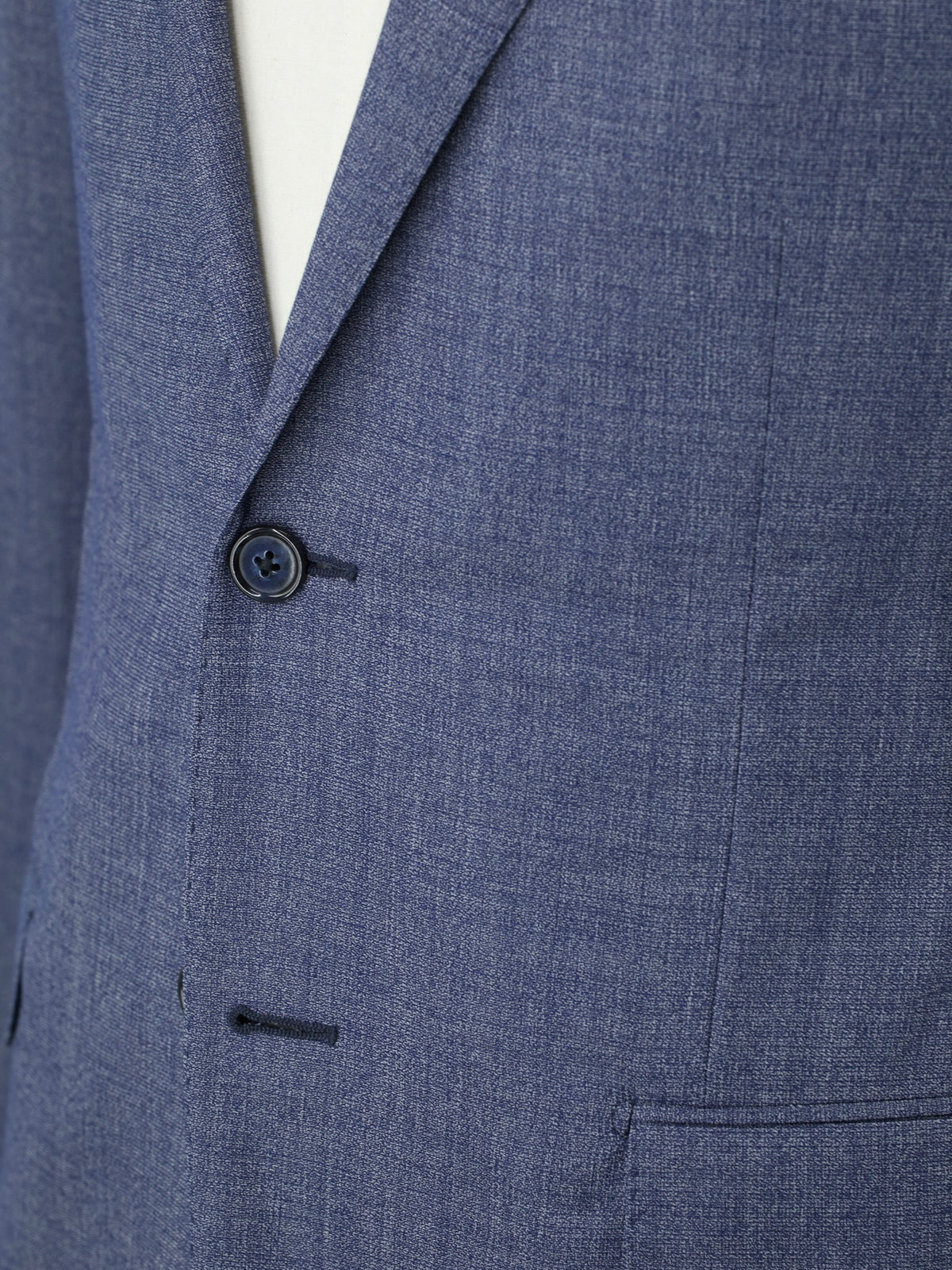 Corneliani Steel Blue Wool Micro-Pattern Suit