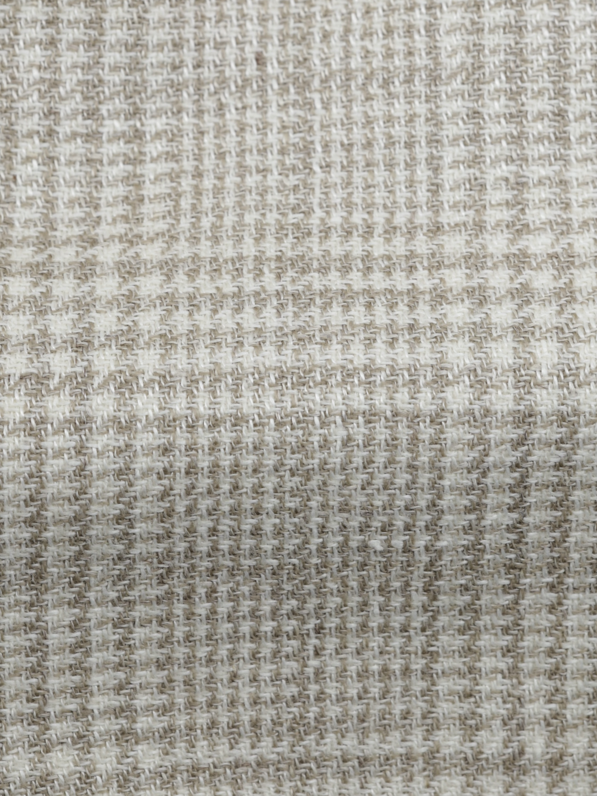 Corneliani Greige Wool & Linen Prince of Wales Jacket