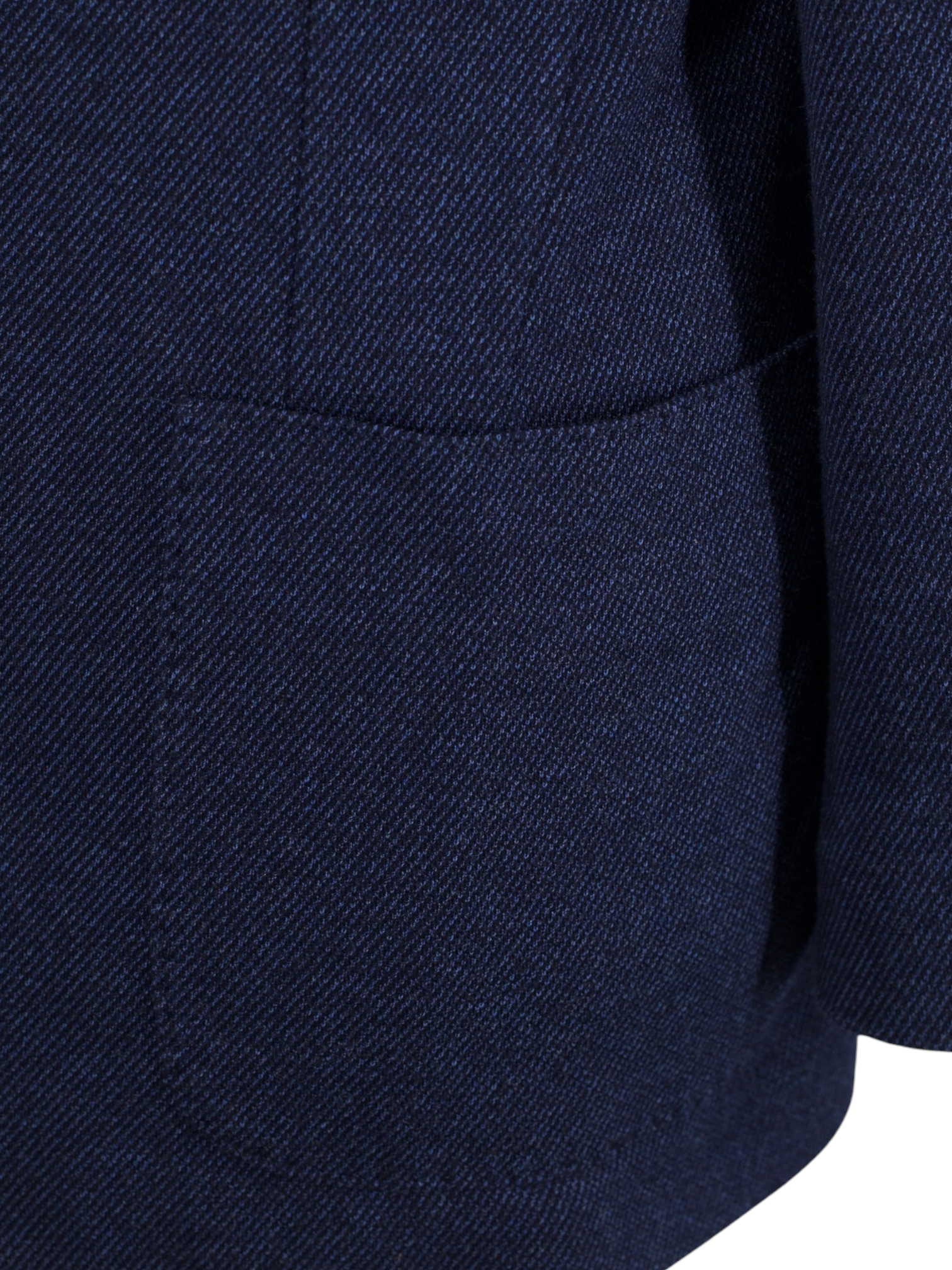 Mandelli Blue Wool & Cotton "Cotton-Way" Knitted Twill Jacket