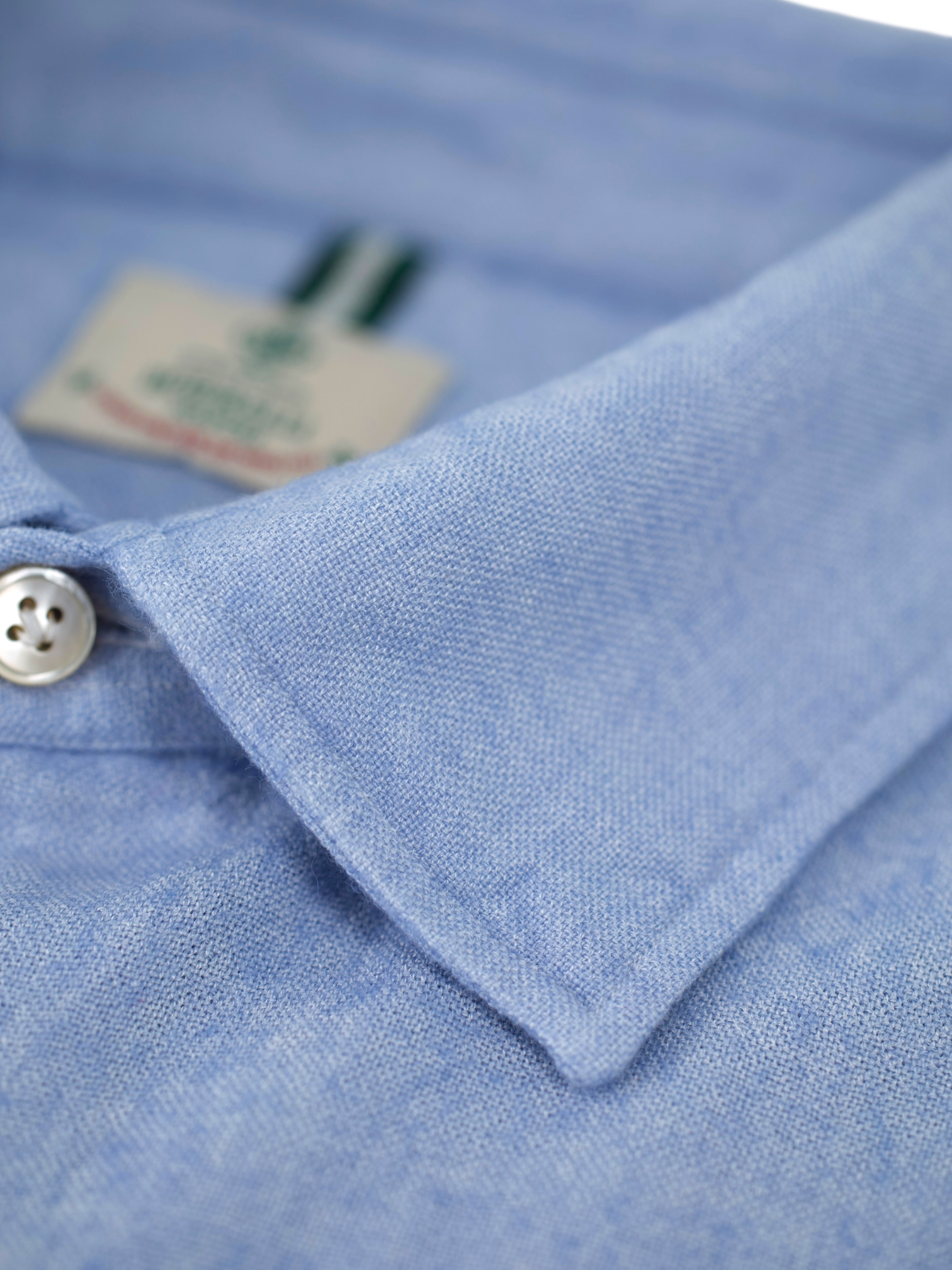 Luigi Borrelli Light Blue Modal & Wool Flannel Shirt