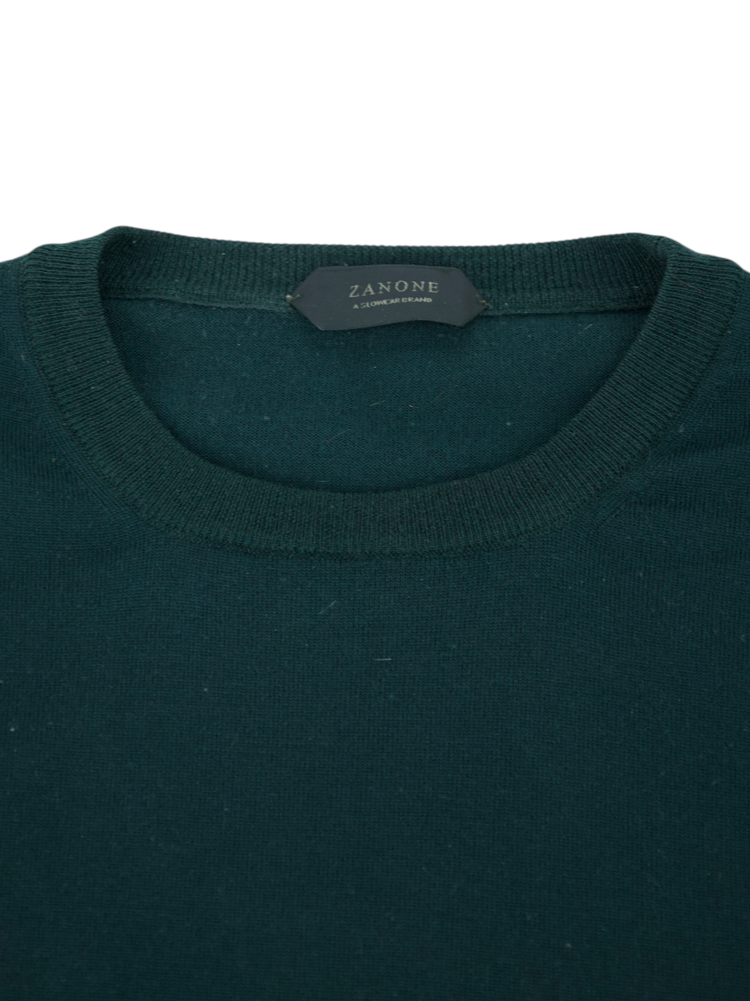 Zanone Forest Green Flexwool Roundneck