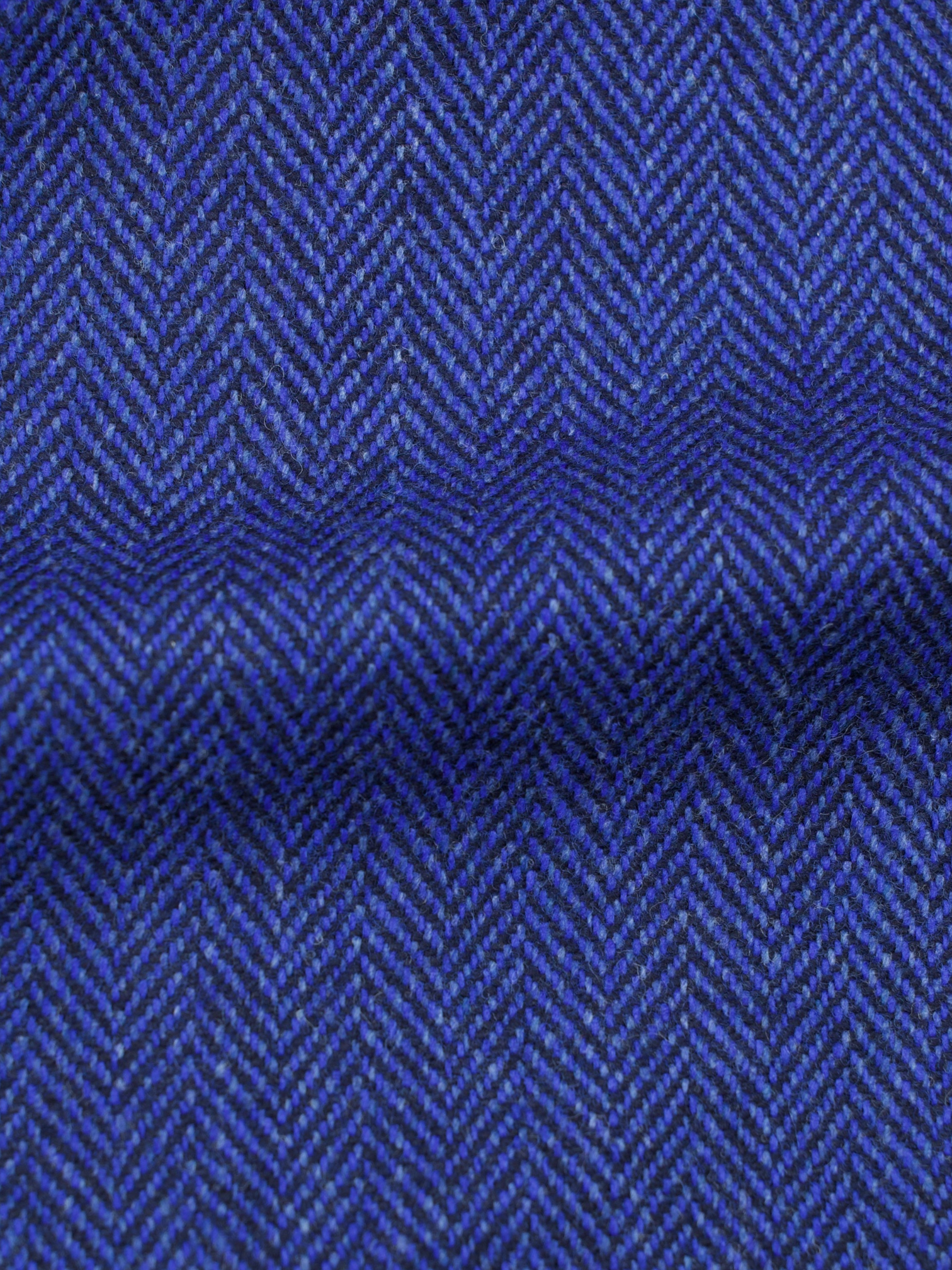 Cesare Attolini Royal Blue Geelong Wool Herringbone Jacket