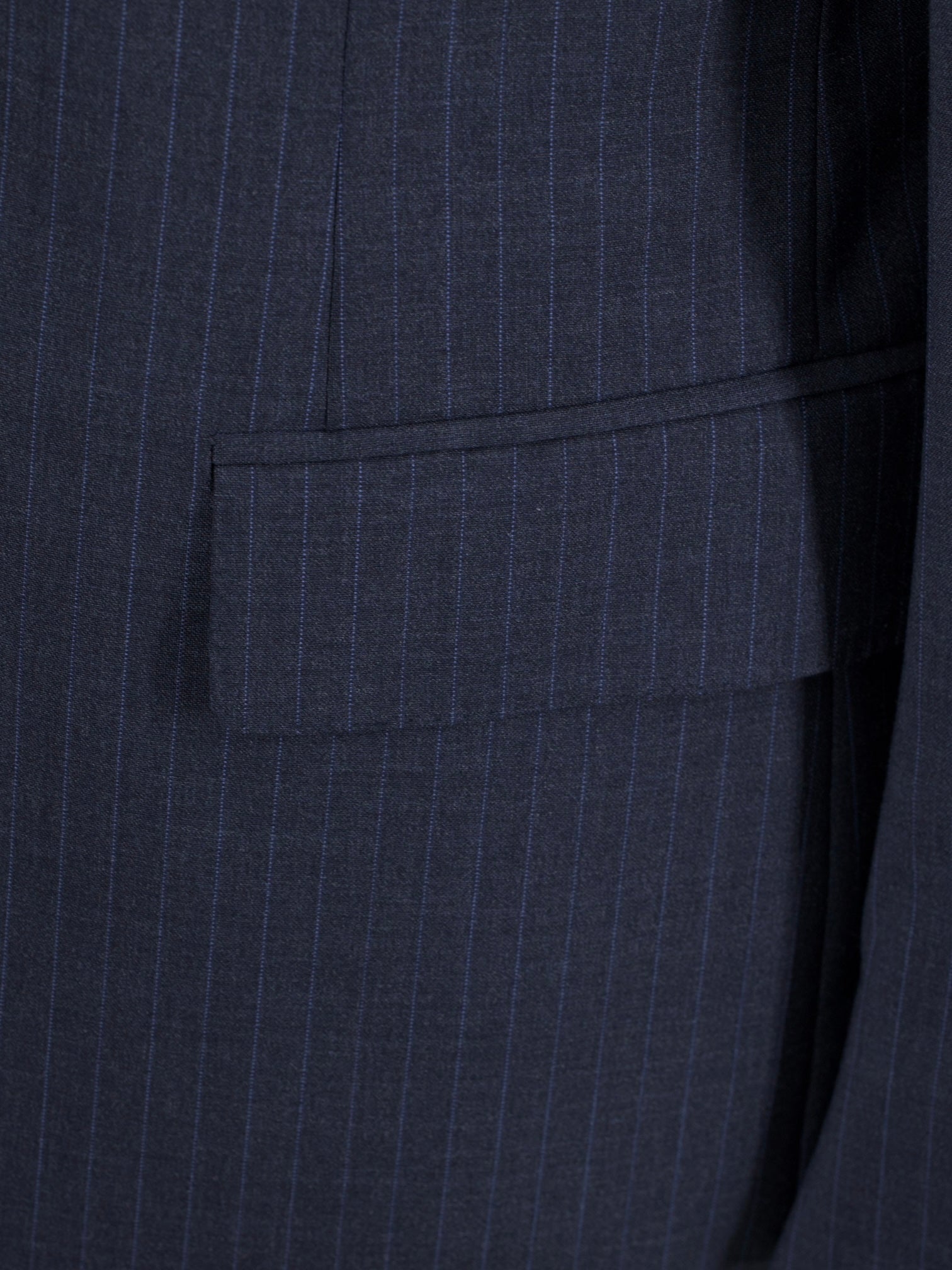 Canali Grey & Light Blue Fine-Wool Pinstripe Milanese-Style Suit
