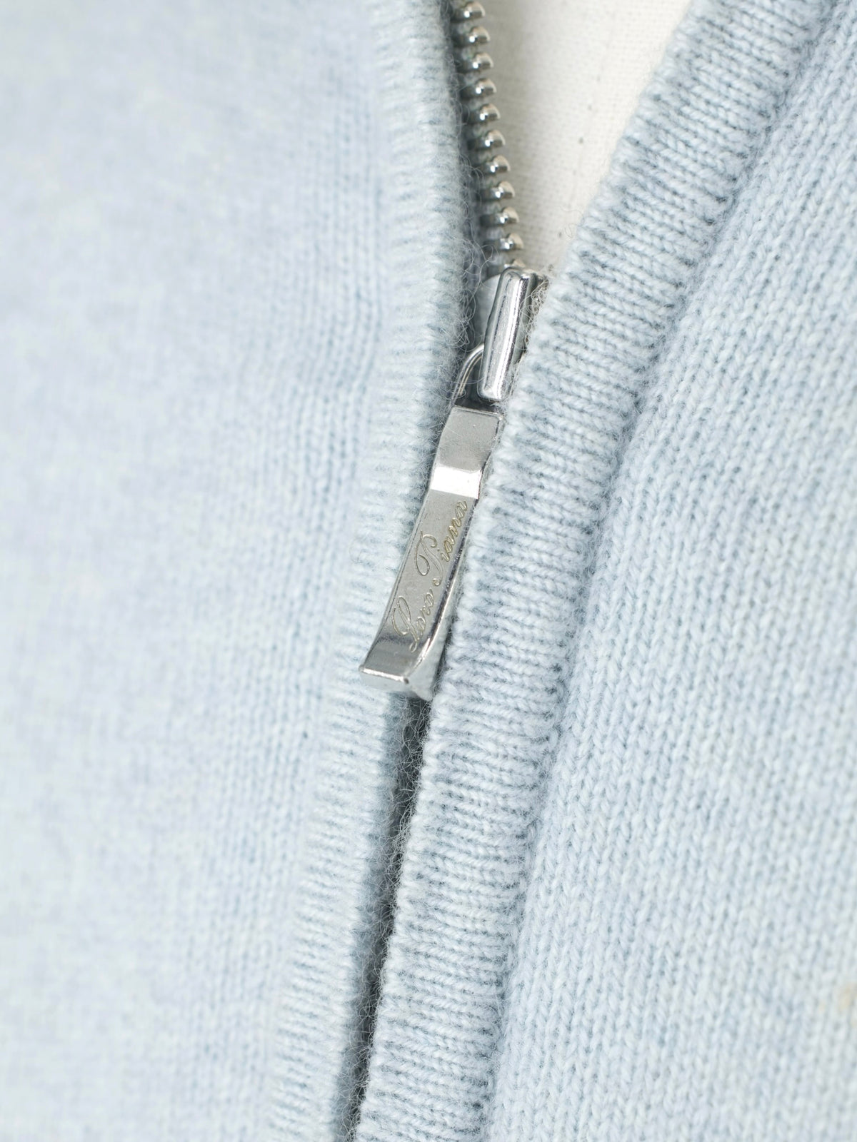 Loro Piana Slate Blue Baby-Cashmere Half-Zip Sweater